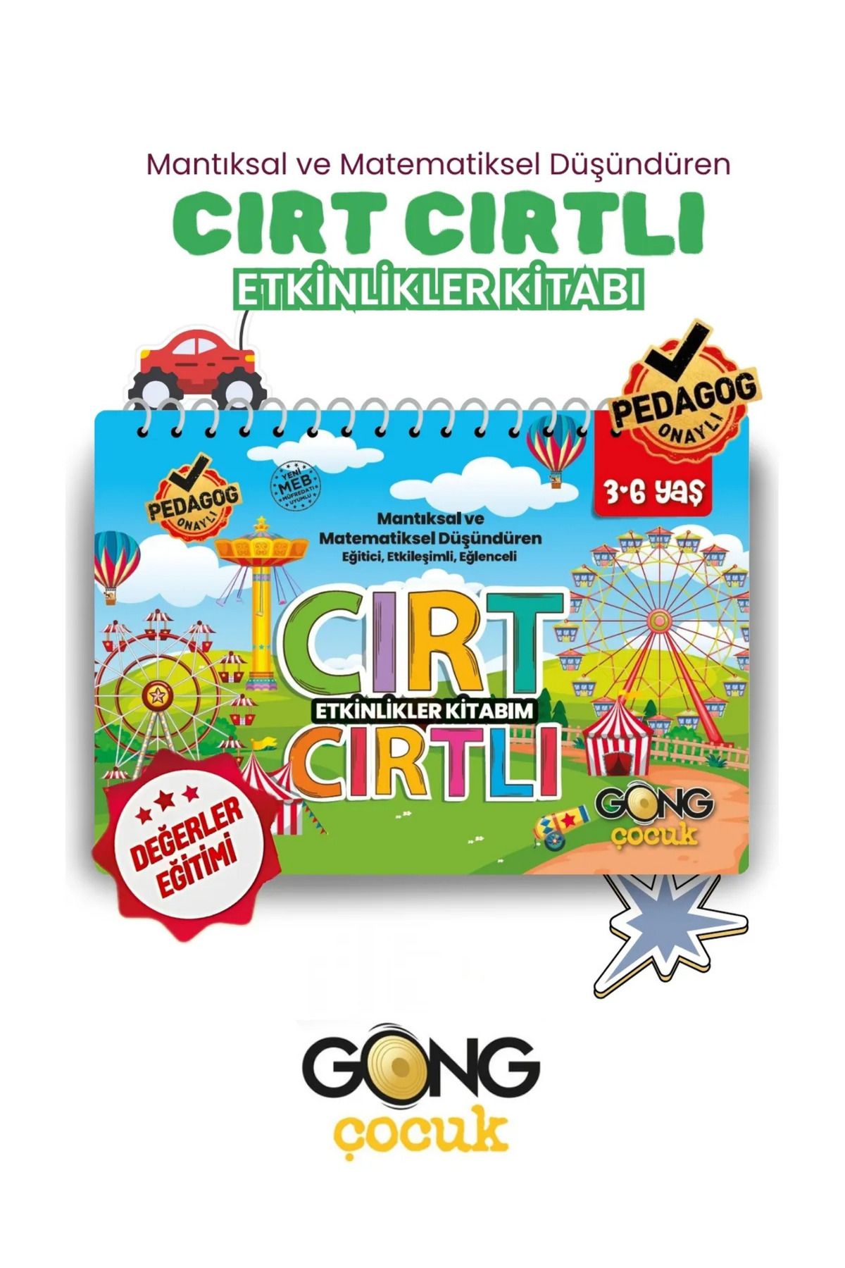 Gong Yayınları Gong Okul Öncesi Cırt Cırtlı Mantıksal Ve Matematiksel Düşündüren 3-6 Yaş Çocuk Etkinlik Kitabım