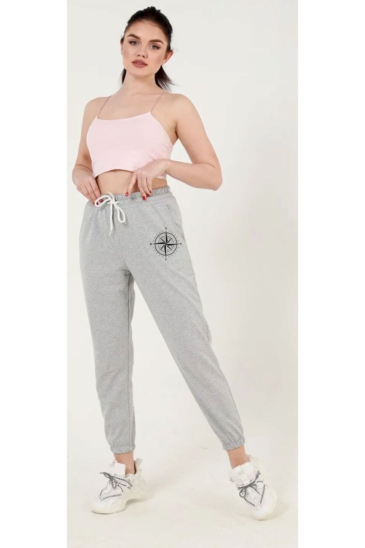 HOFFNUNG Jogger 3 Iplık Compass And Mountain Şardonlu Eşofman Altı