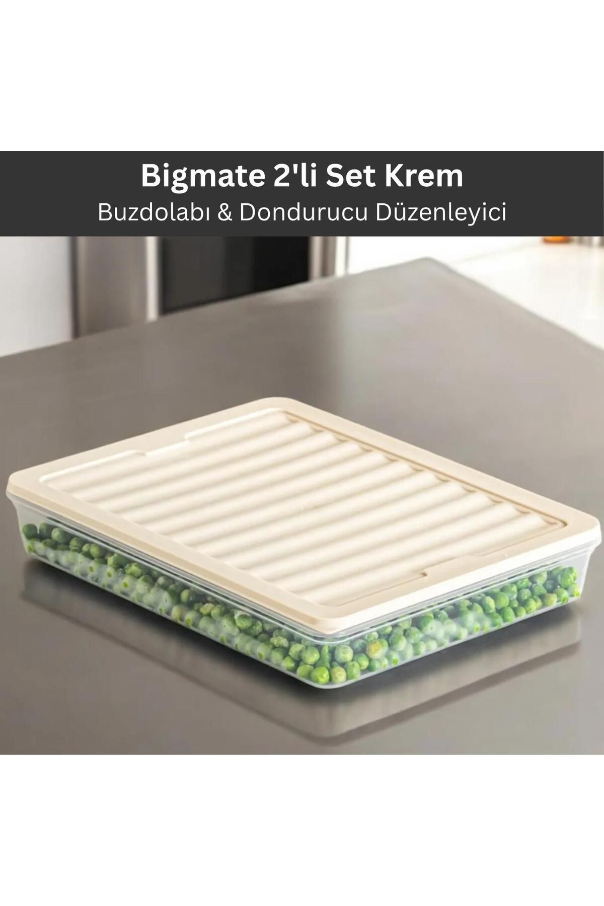 bigmate 2'li Şeffaf Saklama Kabı 2x2,5 Lt BGMT2225 Mikrodalga Buzdolabı ve Dondurucu Uyumlu Düzenley