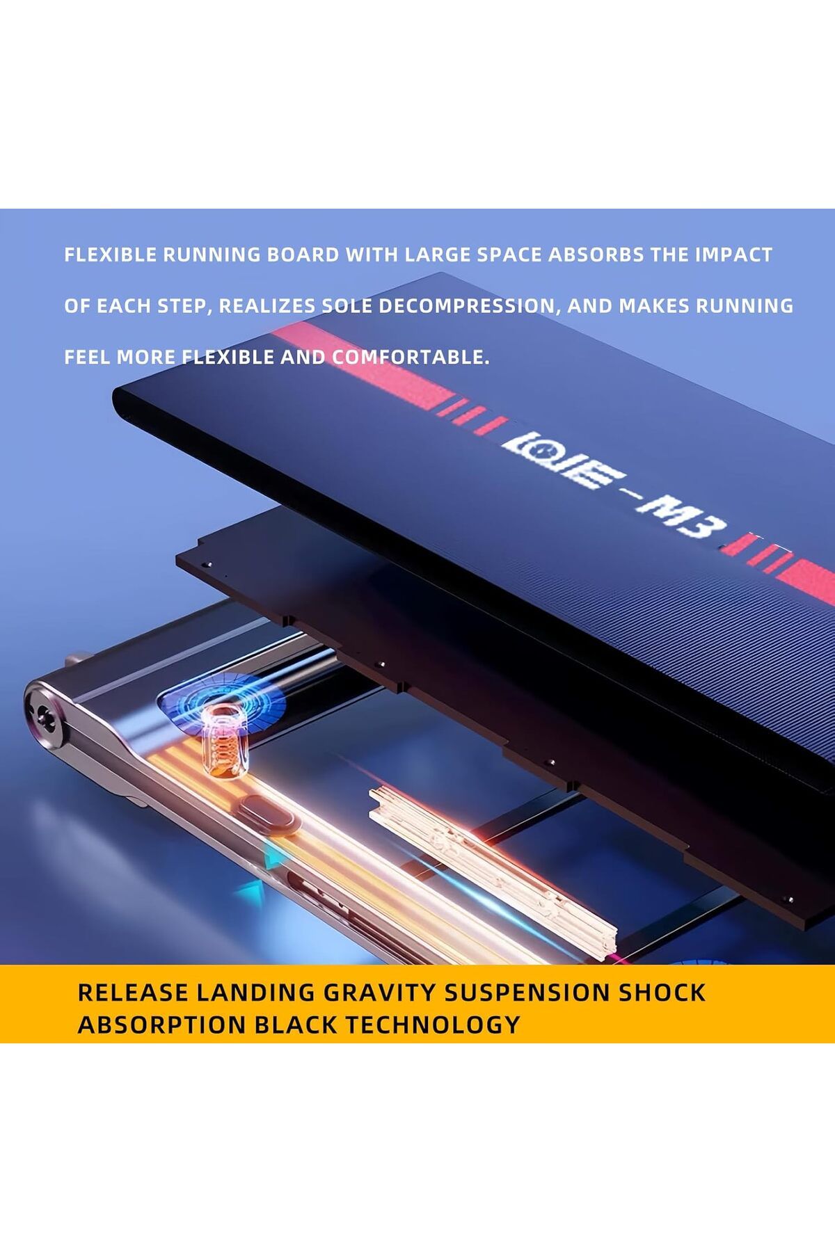 Rovyfota-Under Desk Walking Pad 3 in 1 Folding Treadmill for Home Office, 2.5HP Low-Noise With LED Display 7