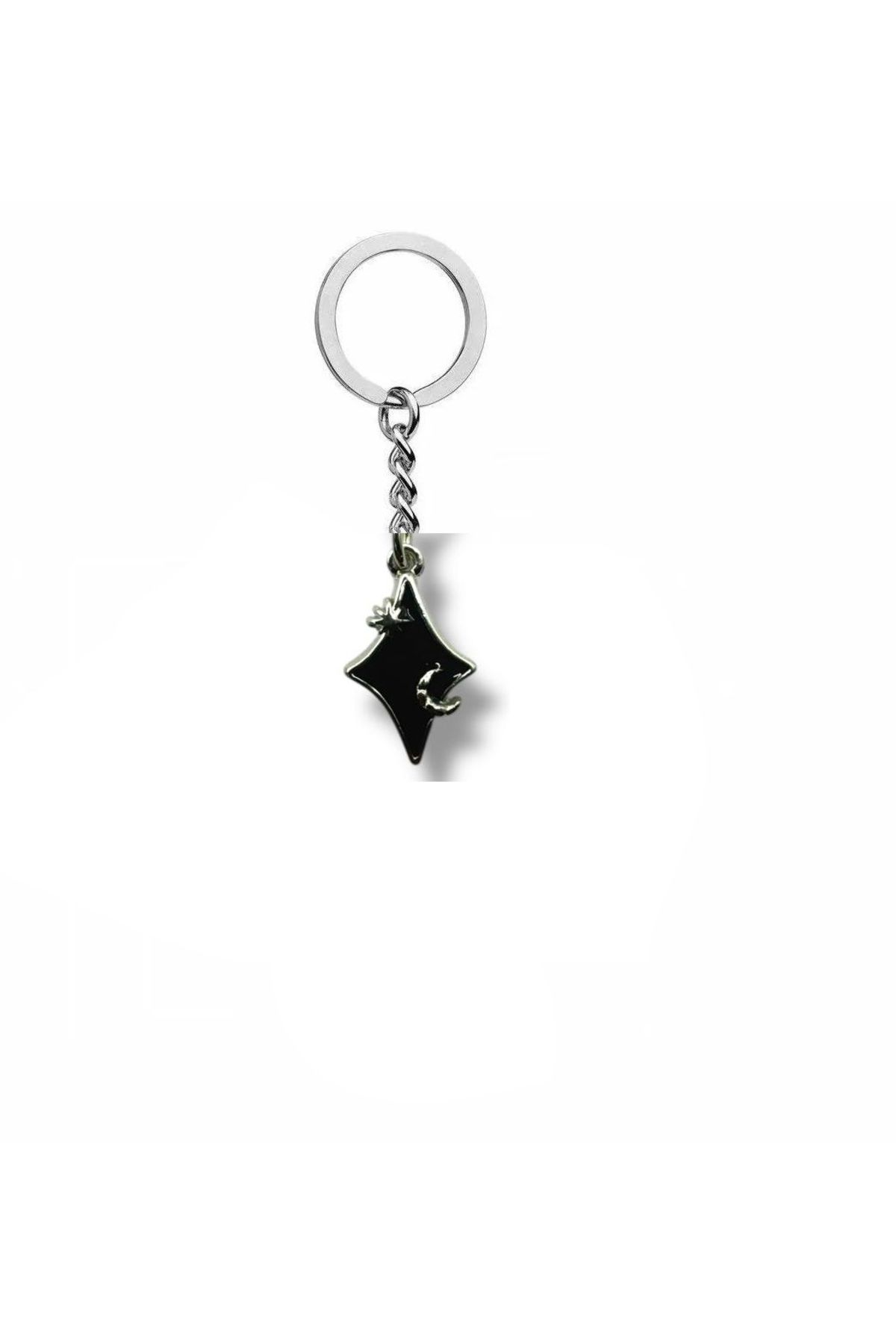 Herşey Nota Siyah Parlak Shine Unisex Zamak Kaplama Anahtarlık – Modern ve Dayanıklı
