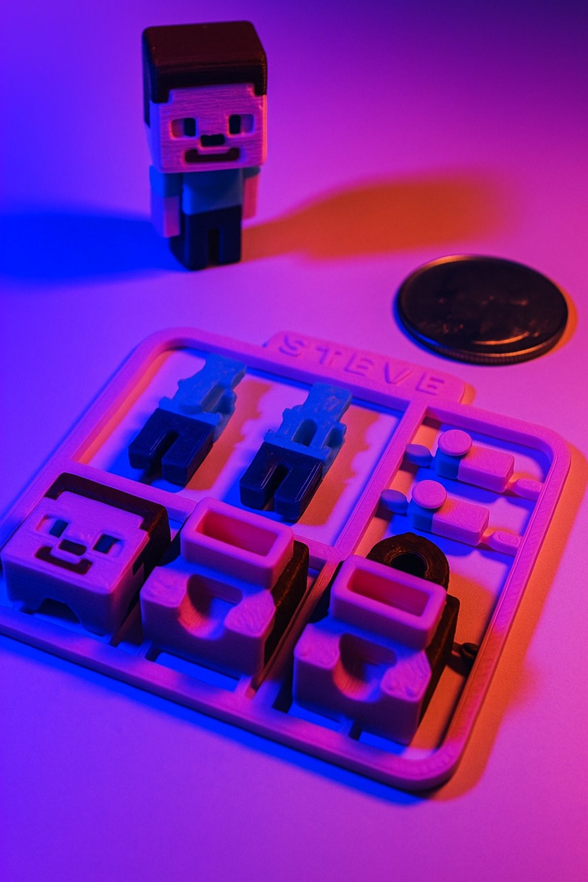 Noldor Minecraft Tarzı Steve Mini Figür Kiti / Anahtarlık 🔧