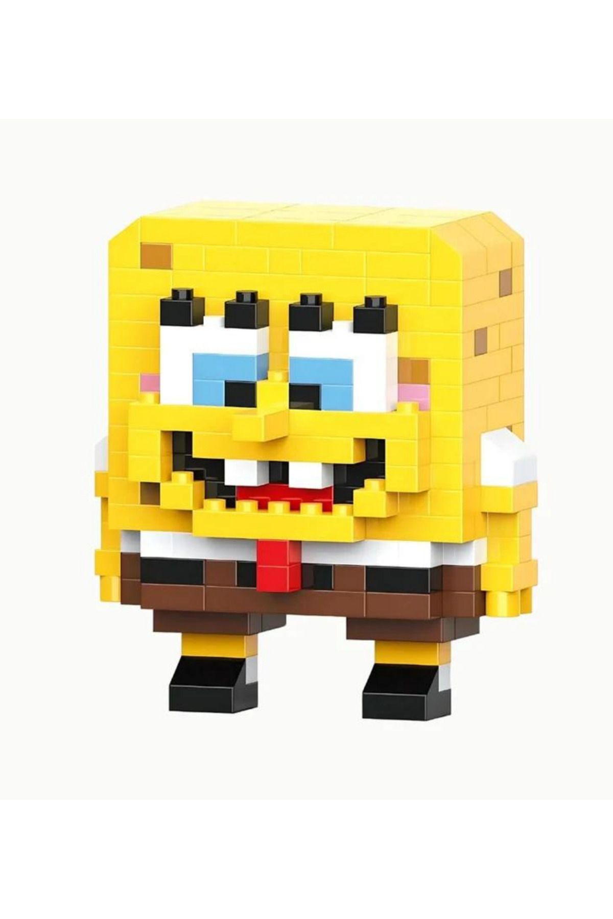 Toum SpongeBob Bricks Küçük Parçacık 3D Puzzle Lego Masaüstü Dekorasyonu
