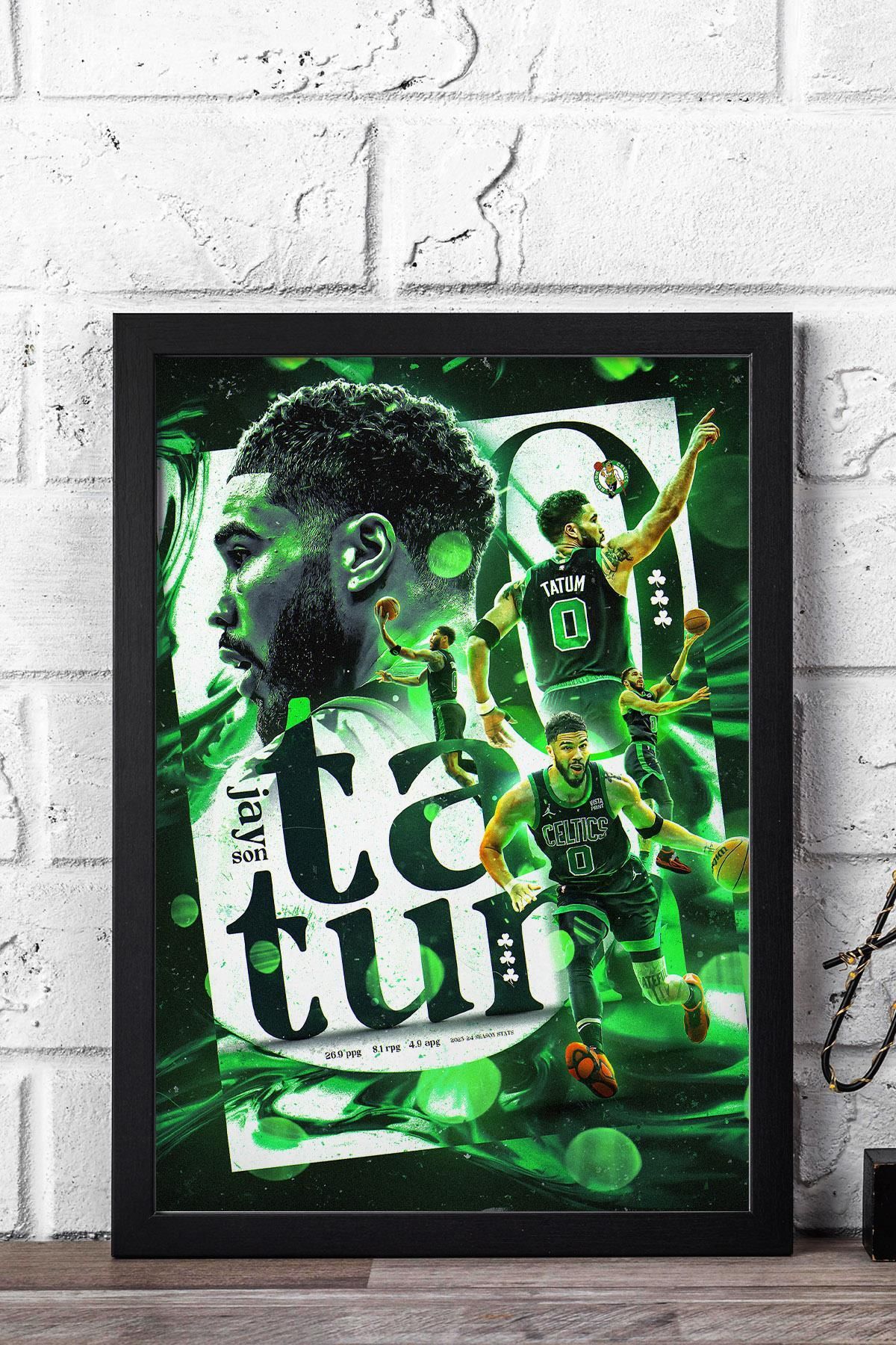 Saturn Jayson Tatum Çerçeveli Tablo - Basketbol NBA Posteri Tablo