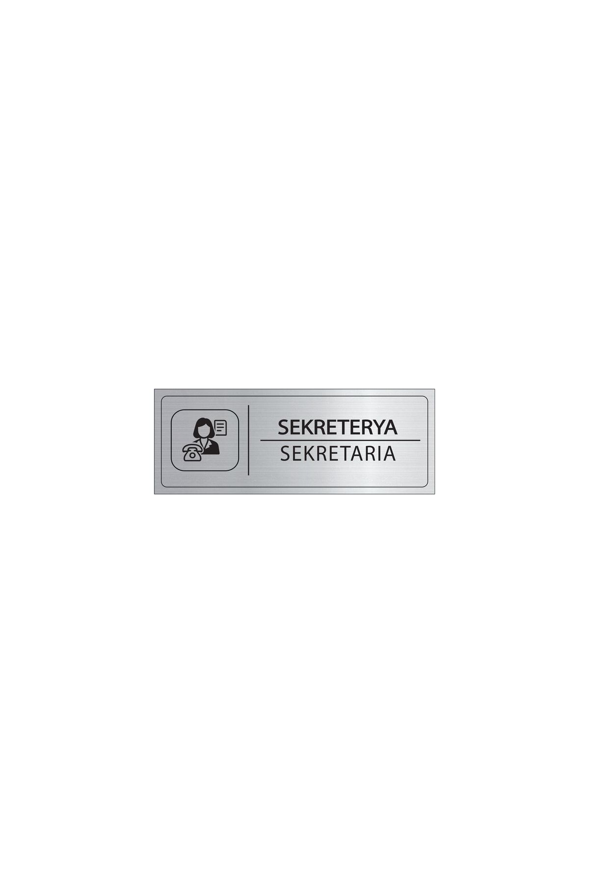 Mayeka Sekreterya İsimlik Gümüş Metal Kapı İsimliği Levhası Yönlendirme Tabelası