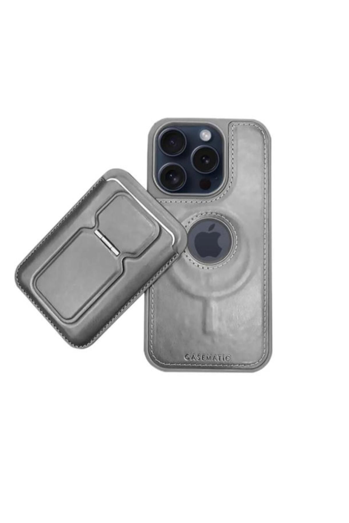 Ehr. Samsung Galaxy S23 Ultra Uyumlu Standlı Kartlıklı Magsafe Wireless Şarj Özellikli Deri Cüzdan Kılıf