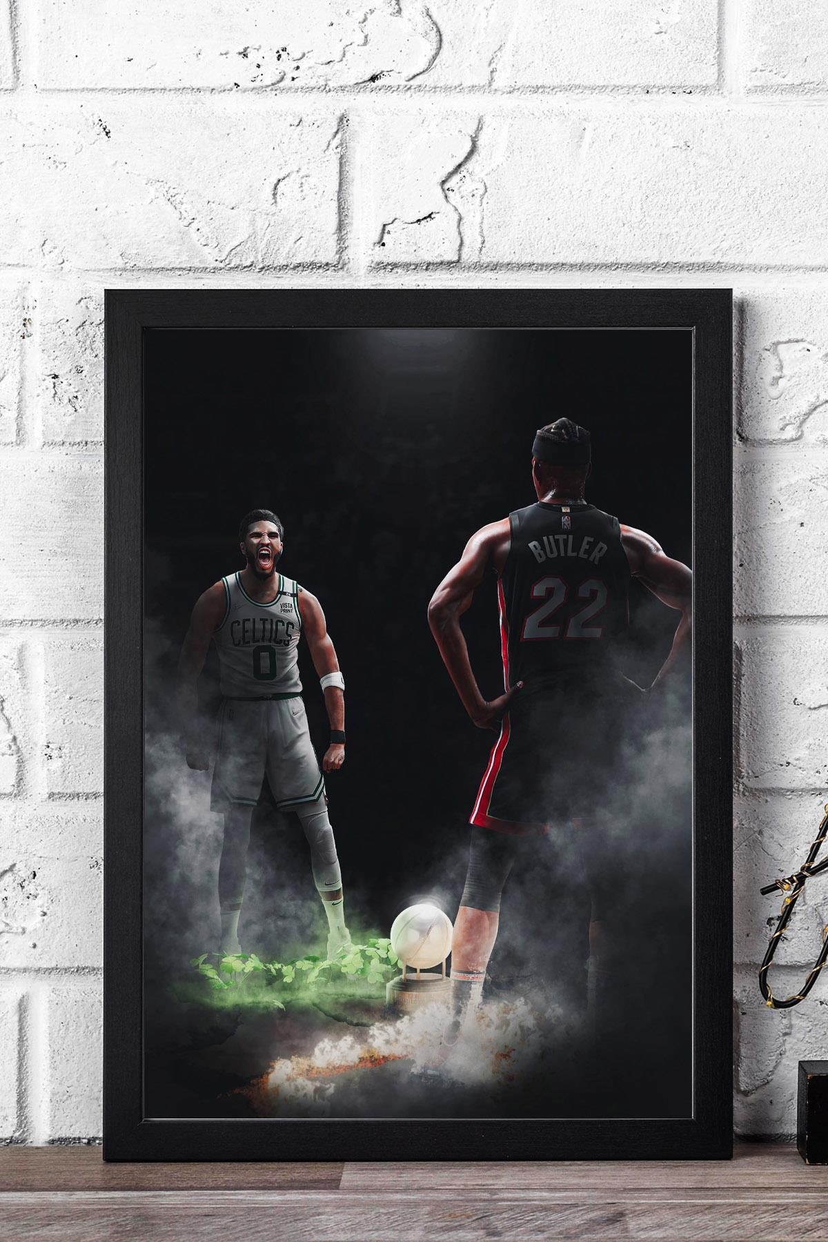 Saturn Jayson Tatum Jimmy Butler Çerçeveli Tablo - Basketbol NBA Posteri Tablo