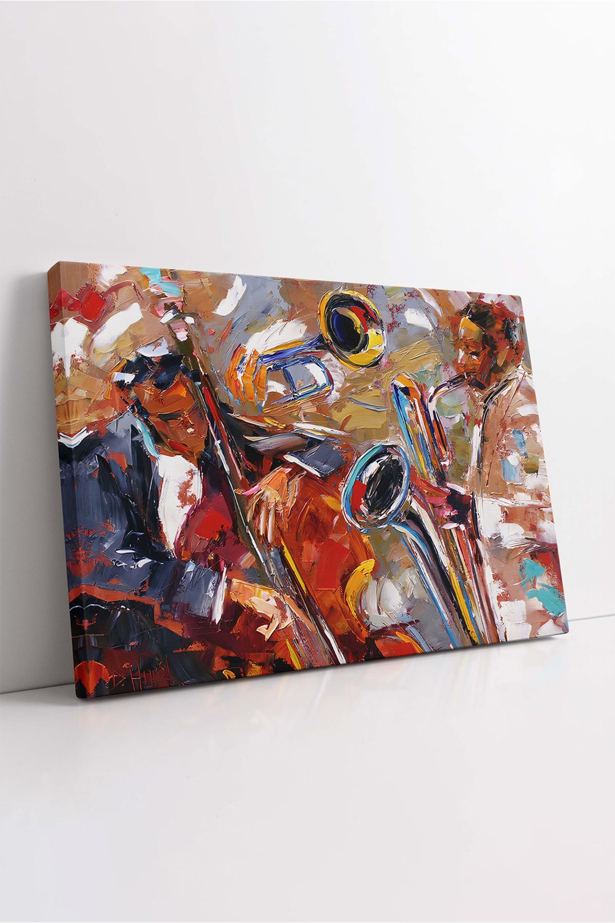 KOSS Dijital Jazz Müzik Kanvas Tablo, Soyut Dekoratif Sanat Tablo, Müzisyen Kanvas, Tasarım Dekor Tablo