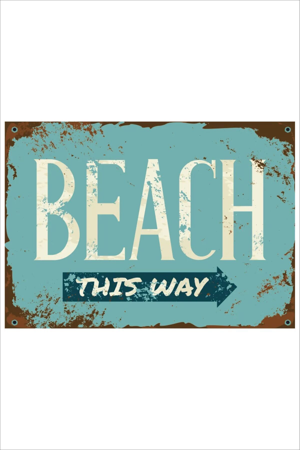 Yeni Yıldız Reklam RETRO BEACH THİS WAY PLAJ YÖNLENDİRME YAZILARI TABLO