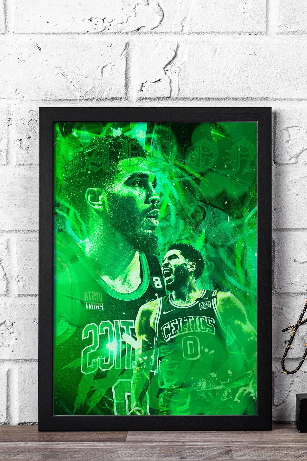 Saturn Jayson Tatum Çerçeveli Tablo - Basketbol NBA Posteri Tablo