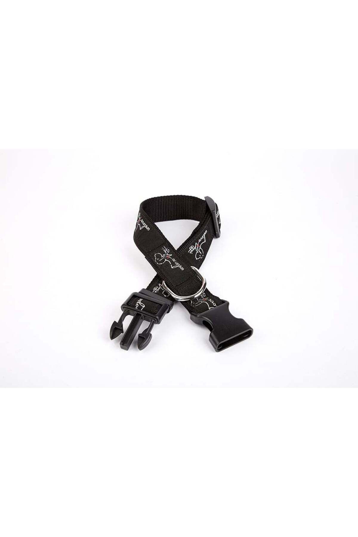 Zayla Köpek Desenli Dokuma Köpek Boyun Tasması 3 cm x 36-60 cm