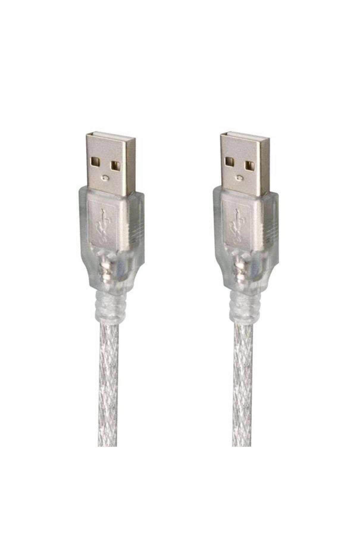 Modafiks Usb Erkek-Erkek Şeffaf Kablo 5 Metre