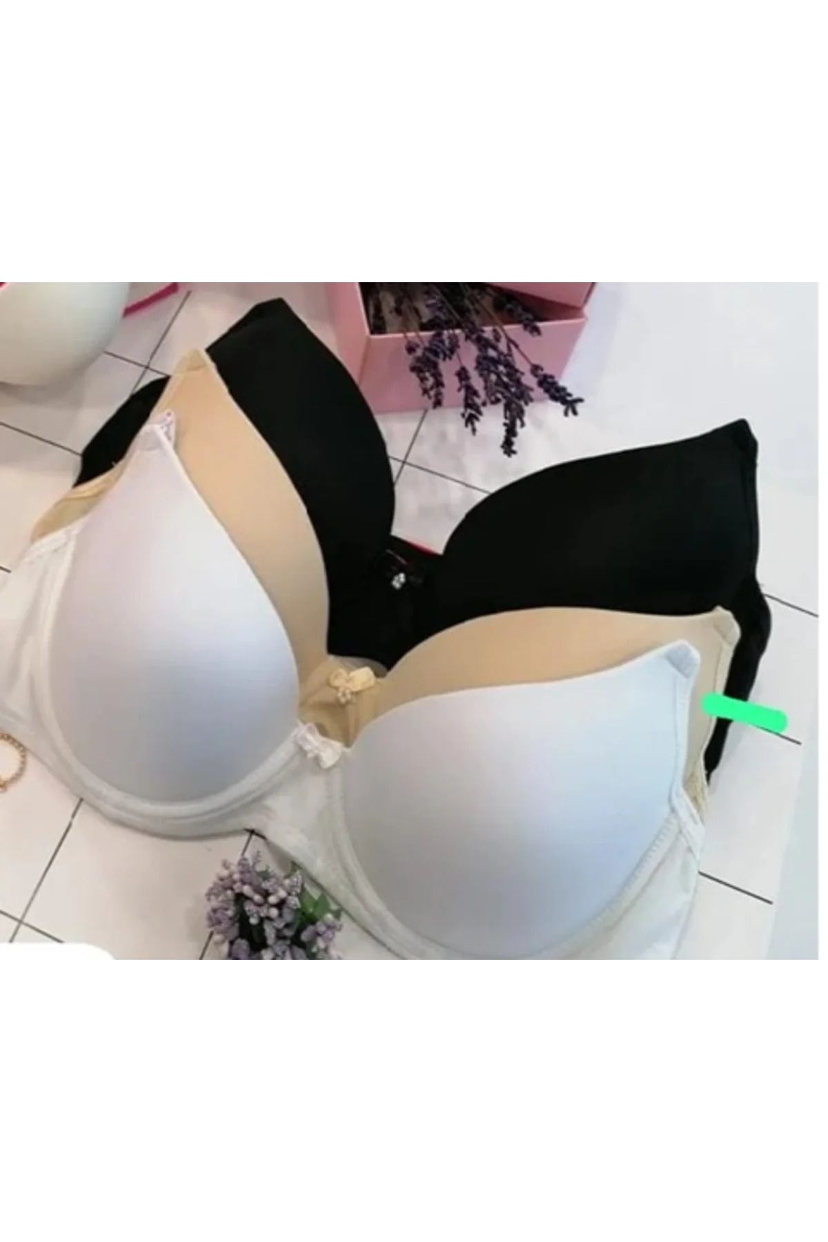 Butik F.K 9228 Desteksiz Ten Basıc Sütyen