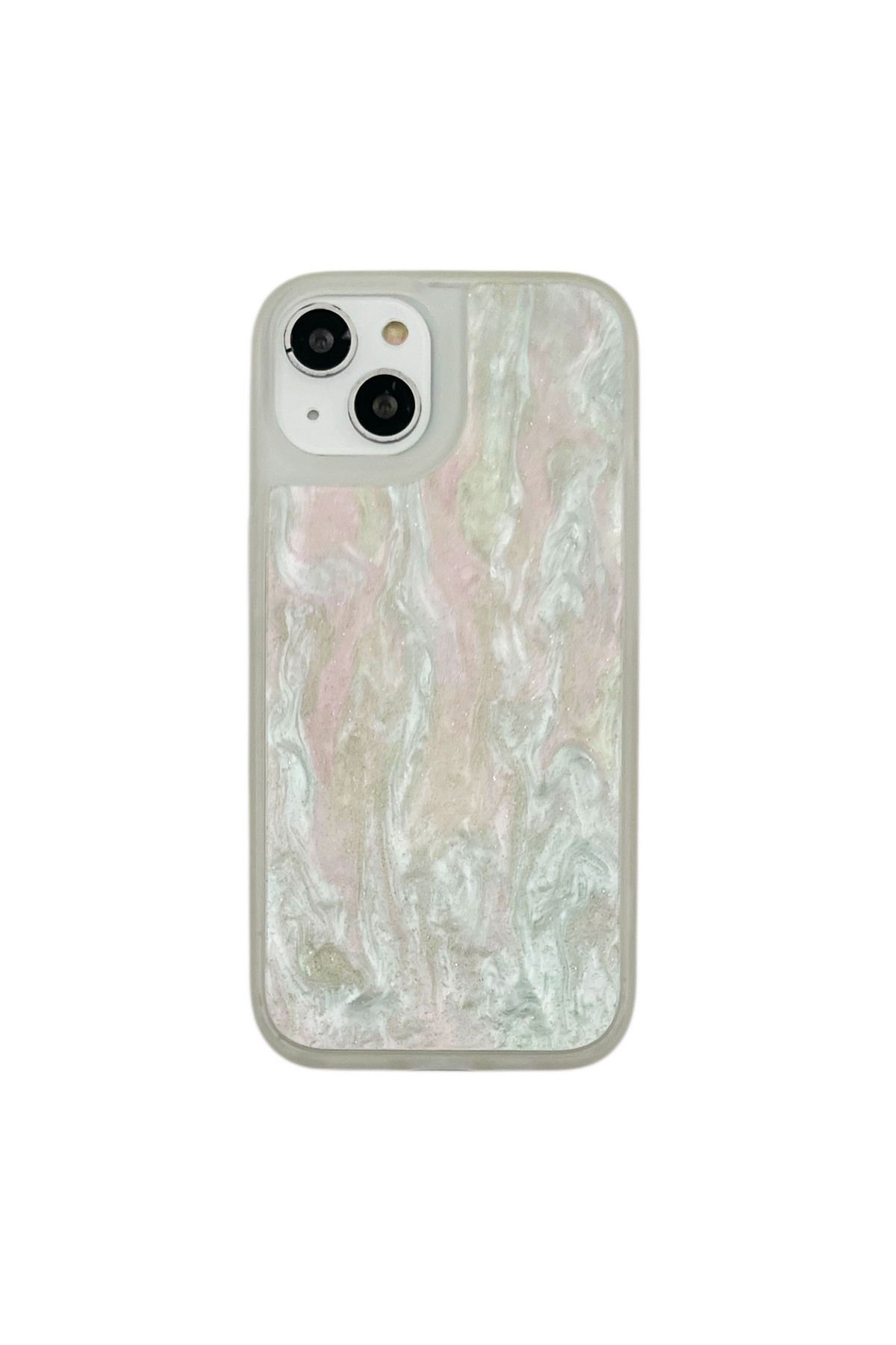 Nettech Apple iPhone 15 Uyumlu NT-N071 Arka Koruma Kılıf (Beyaz-Pembe) NT-113563
