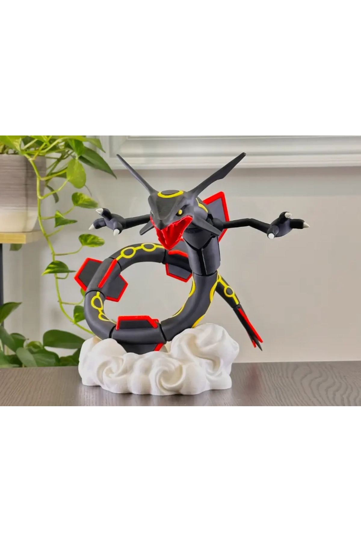 شخصية بوكيمون رايكوزا مقاس 23 سم مطبوعة ثلاثية الأبعاد لتزيين شخصية اللعبة