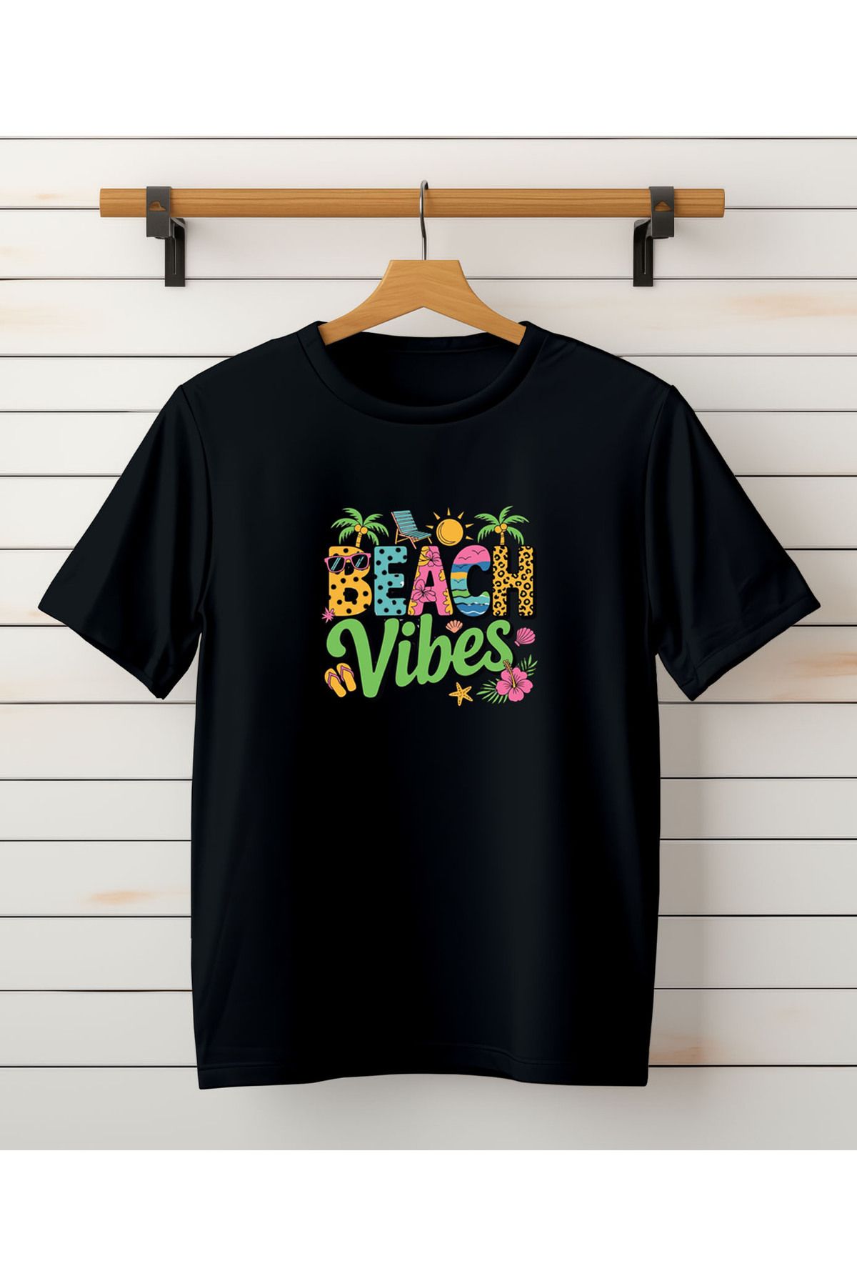 ASELİNDA-Beach Vibes Vacation Printed Mother-Daughter Matching T-Shirt (Add 2 to Cart for Matching) 2