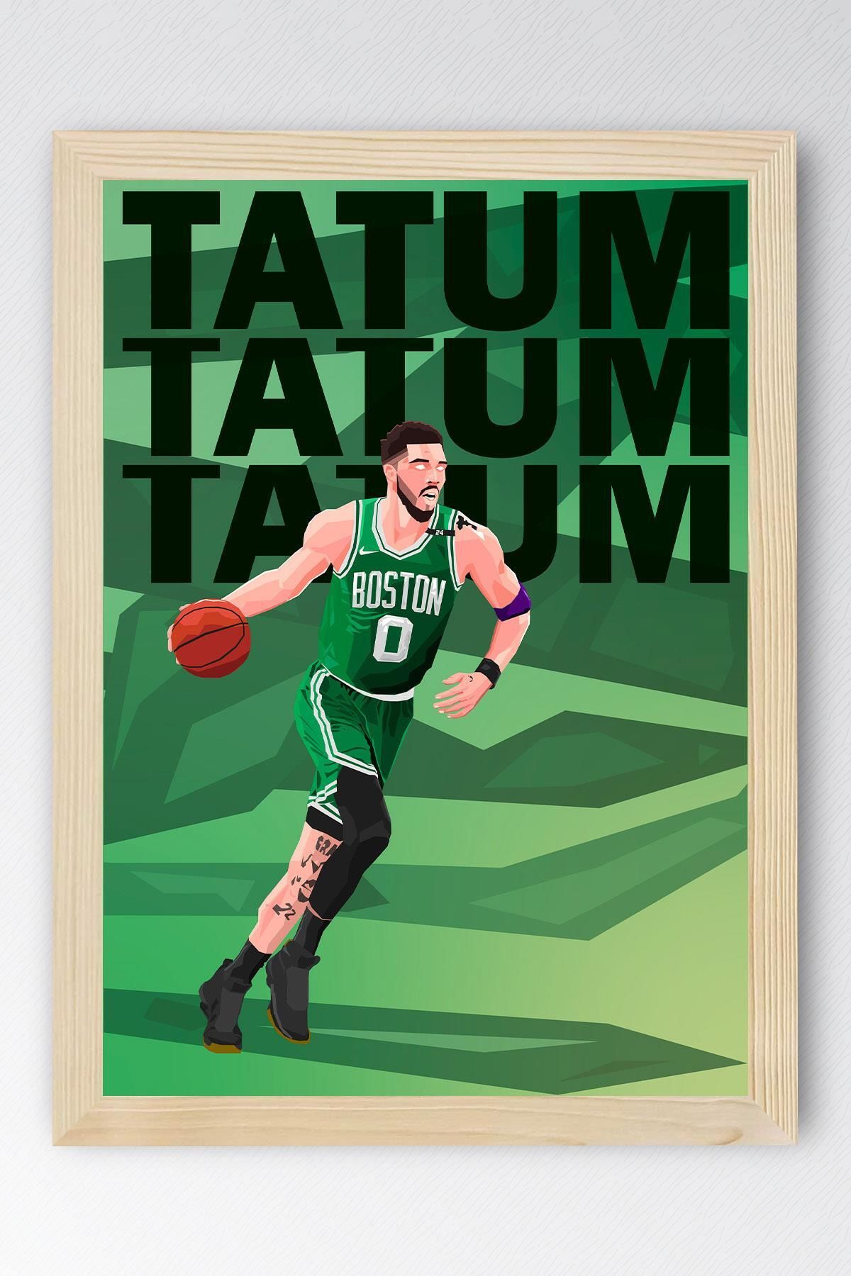 Saturn Jayson Tatum Çerçeveli Tablo - Basketbol NBA Posteri Tablo