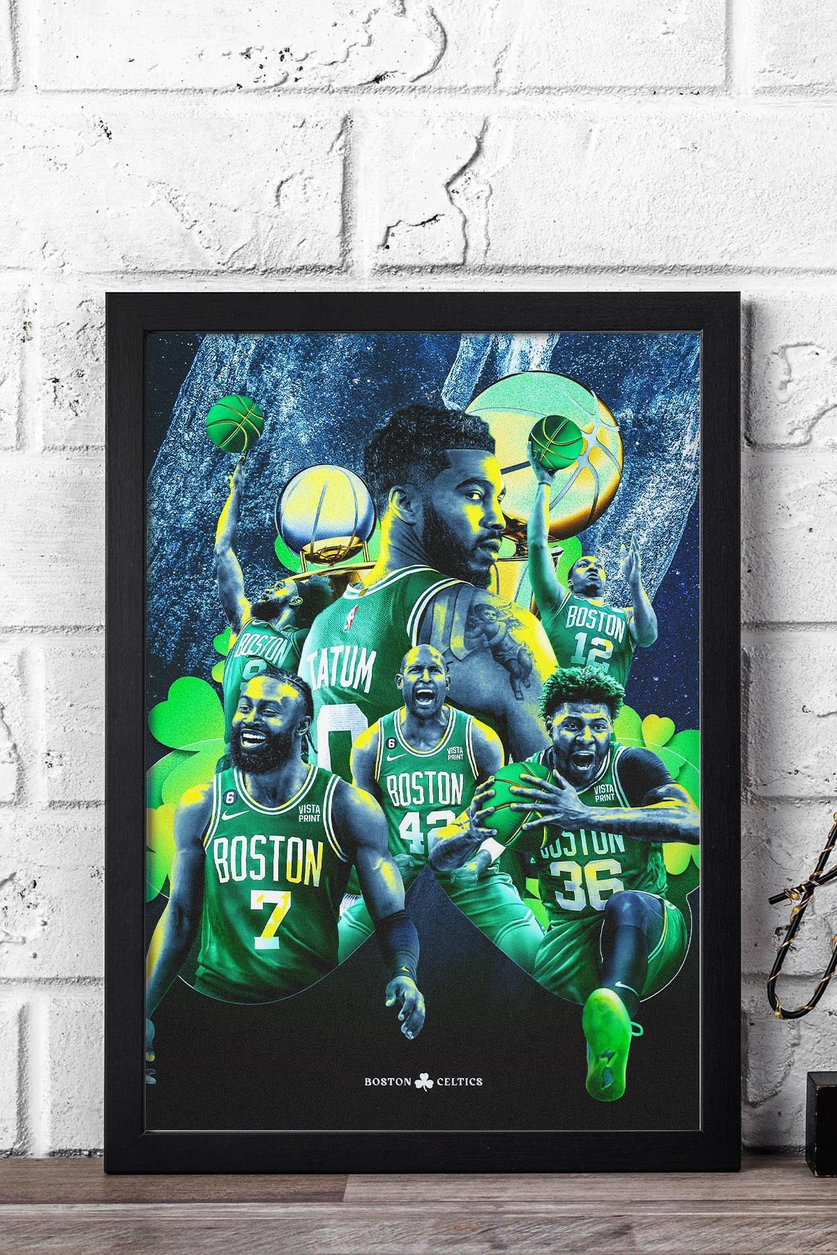 Saturn Jayson Tatum Boston Celtics Çerçeveli Tablo - Basketbol NBA Posteri Tablo