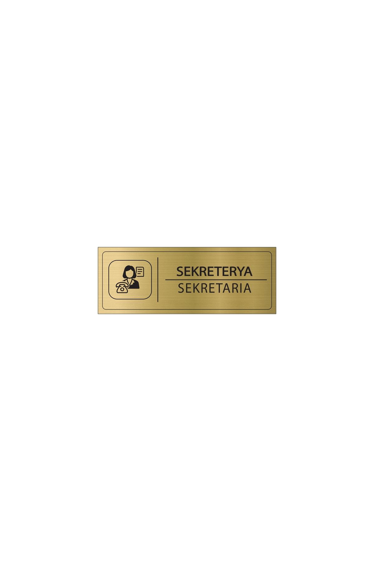 Mayeka Sekreterya İsimlik Altın Metal Kapı İsimliği Levhası Yönlendirme Tabelası