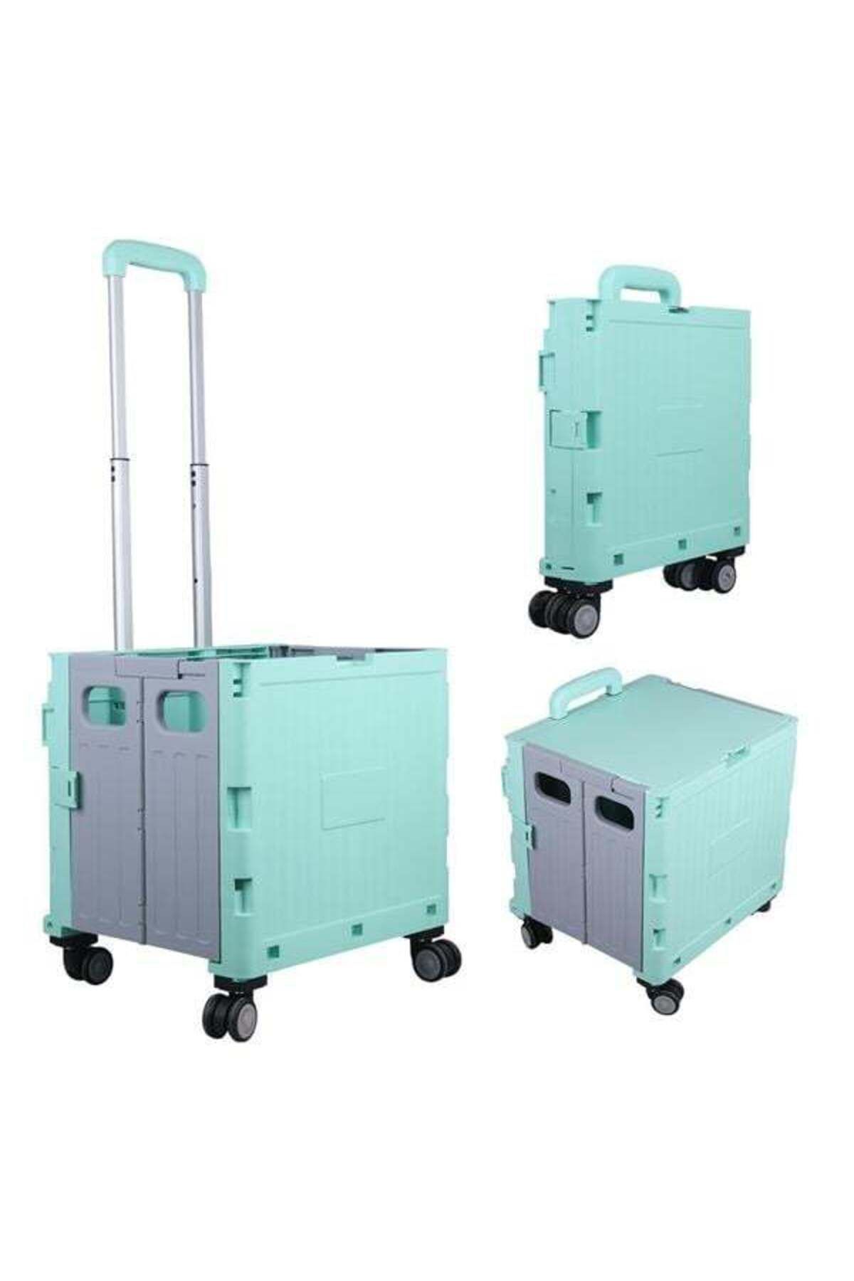 Zayla Sunup SN-26966 Katlanabilir Market Pazar Kamp Tekerlekli Alışveriş Arabası 60KG Kapasiteli