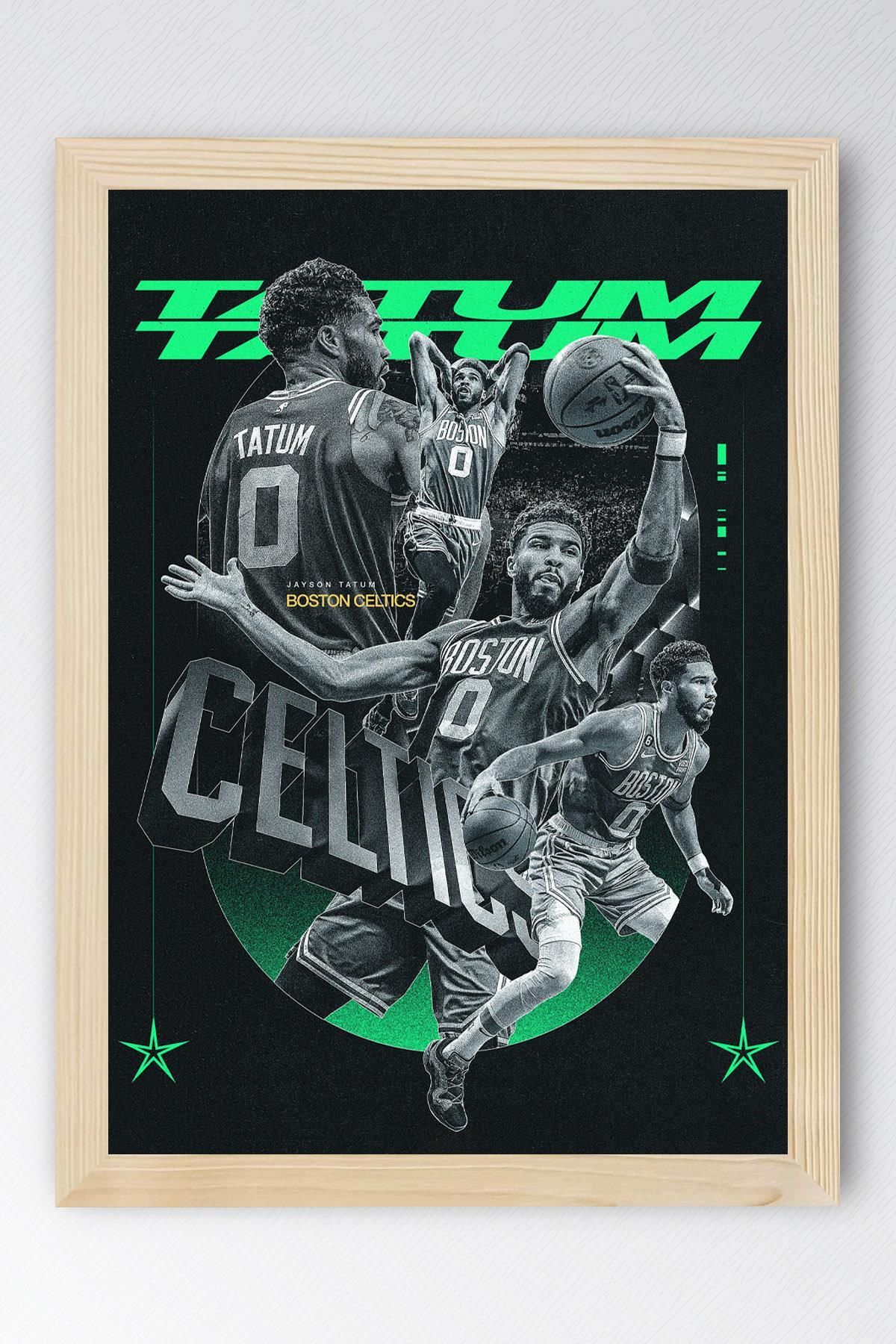 Saturn Jayson Tatum Çerçeveli Tablo - Boston Celtics NBA Posteri Tablo