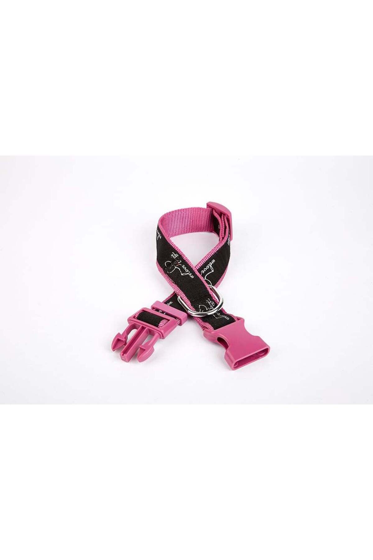 Zayla Köpek Desenli Dokuma Köpek Boyun Tasması 3 cm x 36-60 cm Mor
