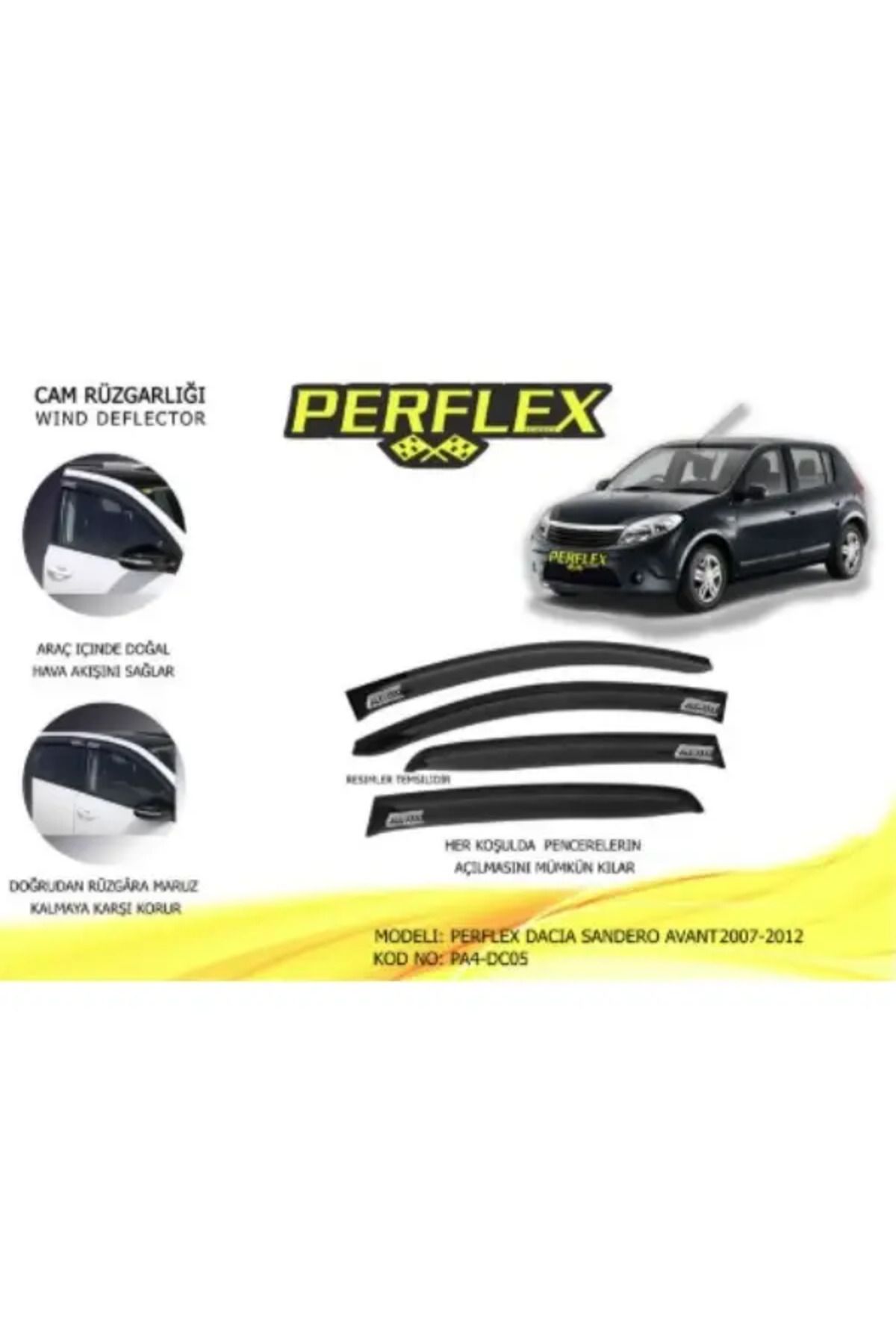 PERFLEX CAM RUZGARLIGI CLASSIC TIP 4 PARCA SANDERO 2007-2012