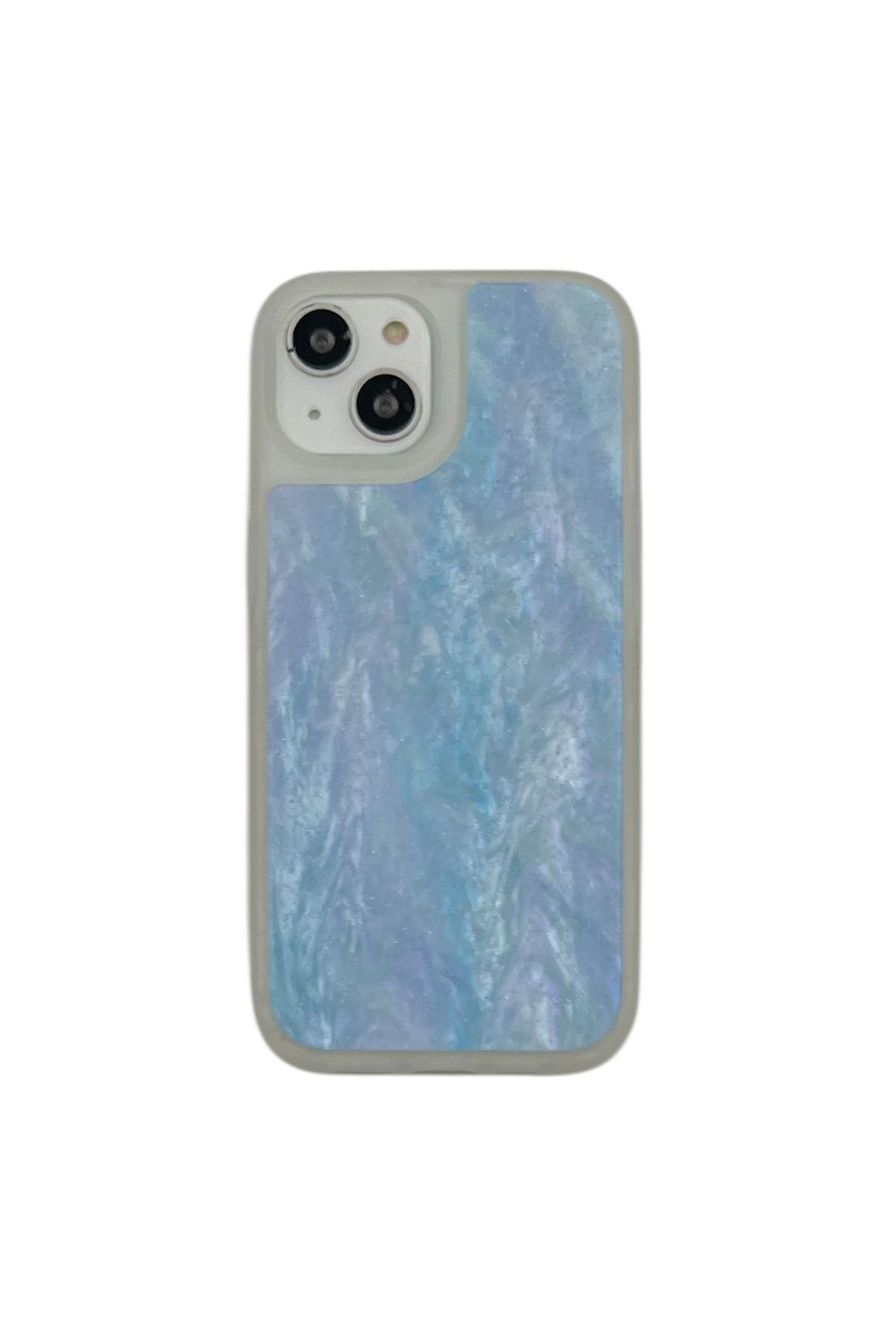 Nettech Apple iPhone 15 Uyumlu NT-N071 Arka Koruma Kılıf (Beyaz-Mavi) NT-113562
