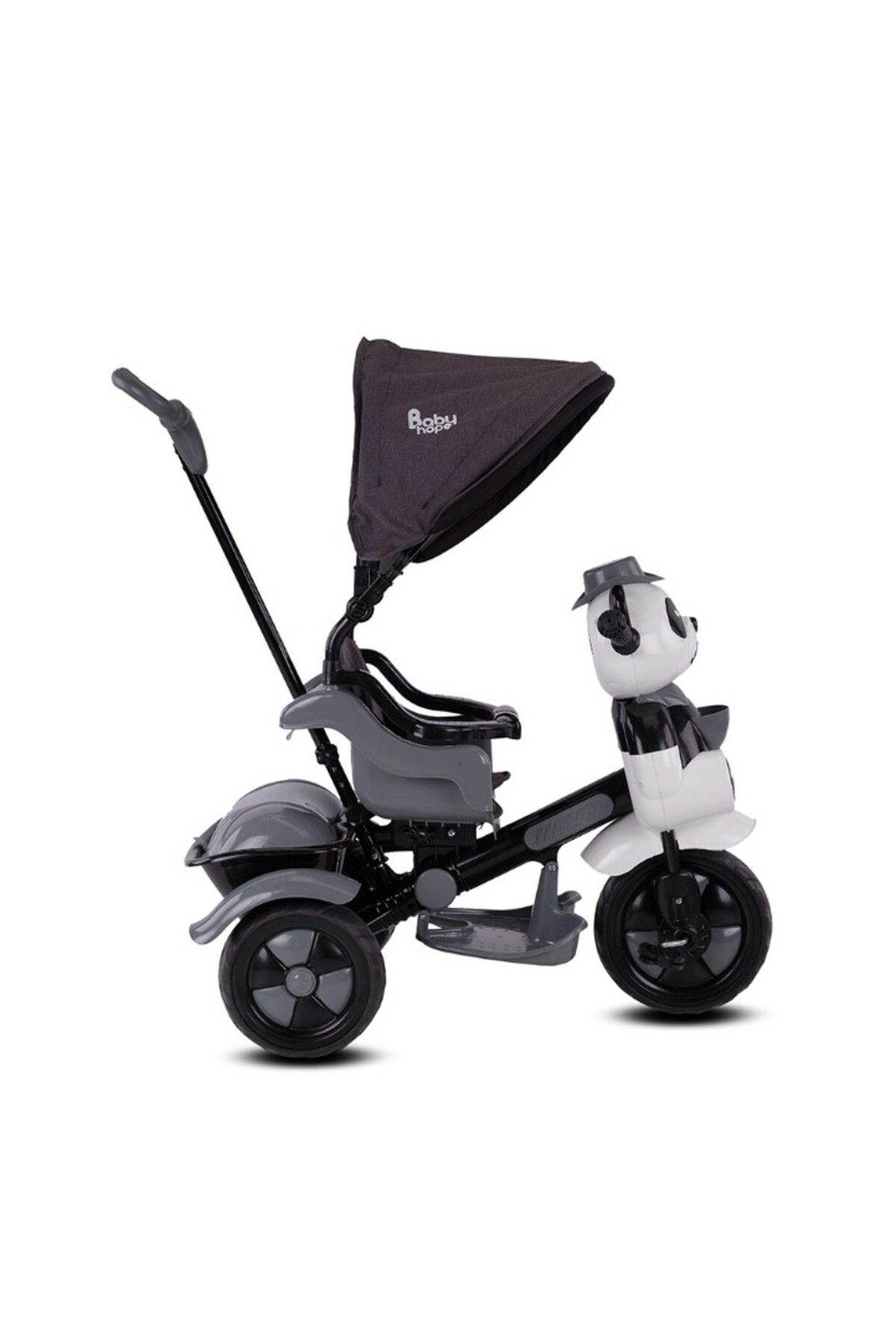 NW NessiWorld Nessiworld Babyhope 127A Little Panda 3 Tekerli Kontrollü Bisiklet (Pedli) Gri