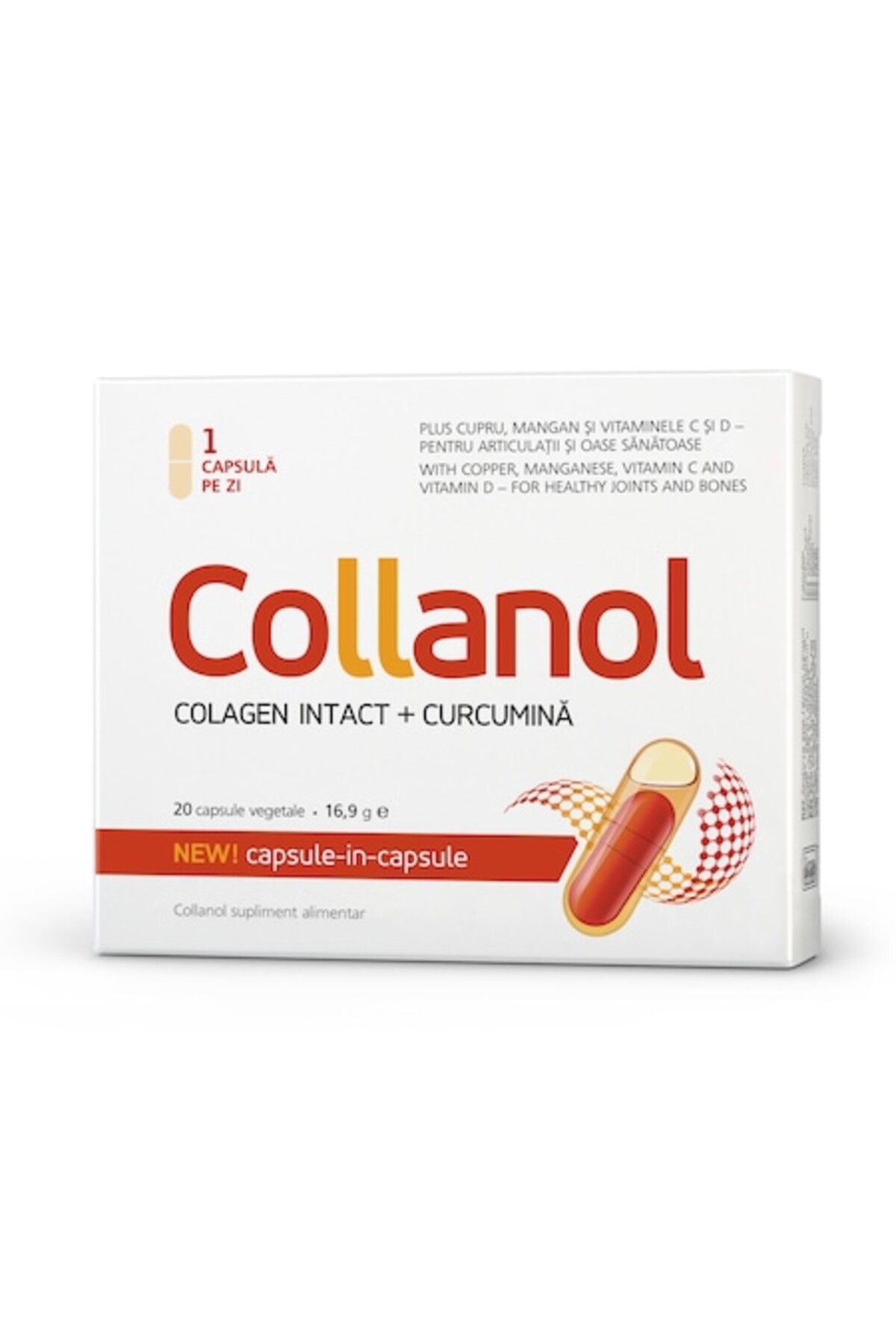 vitaslim Collanol (colagen Intact + Curcumină) 20 Capsule - One Size