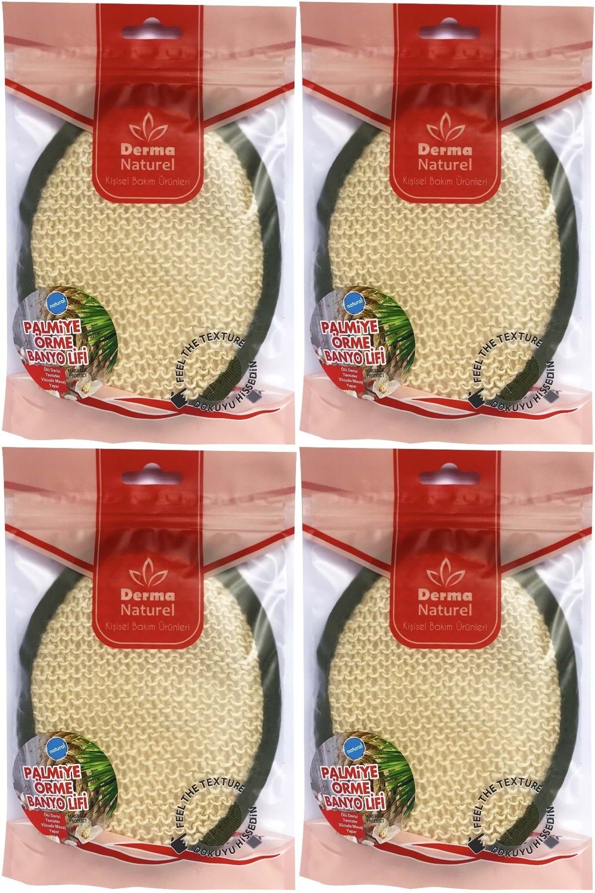 Derma Naturel Örme Banyo Yüz Lifi (15*24CM) MS-02 (4 Lü Set)