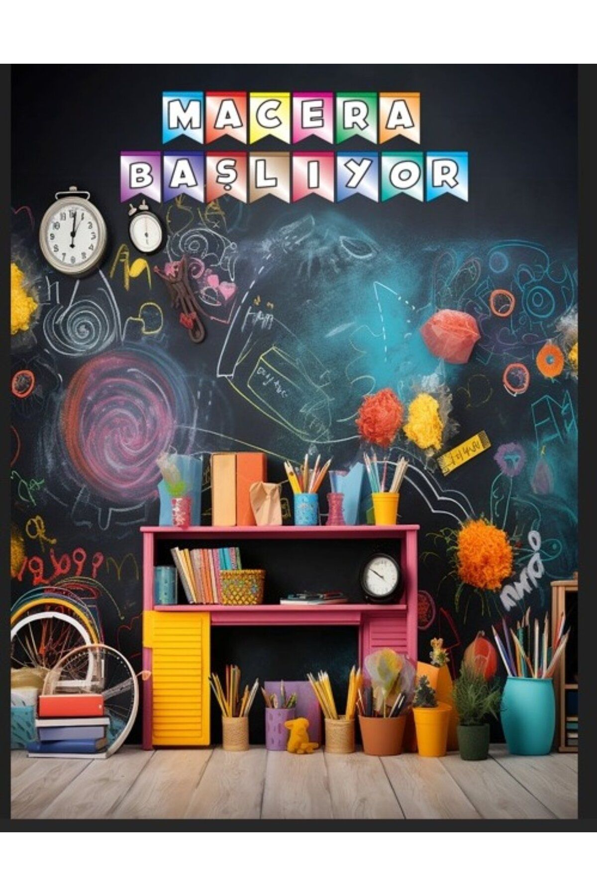 PROMISEBACKDROP2 MACERA BAŞLIYOR/ BİR YILA HAZIR MISIN ? / OKUL AÇILIŞI / SINIF PANOSU / OKULDAYIZ 150 X 200