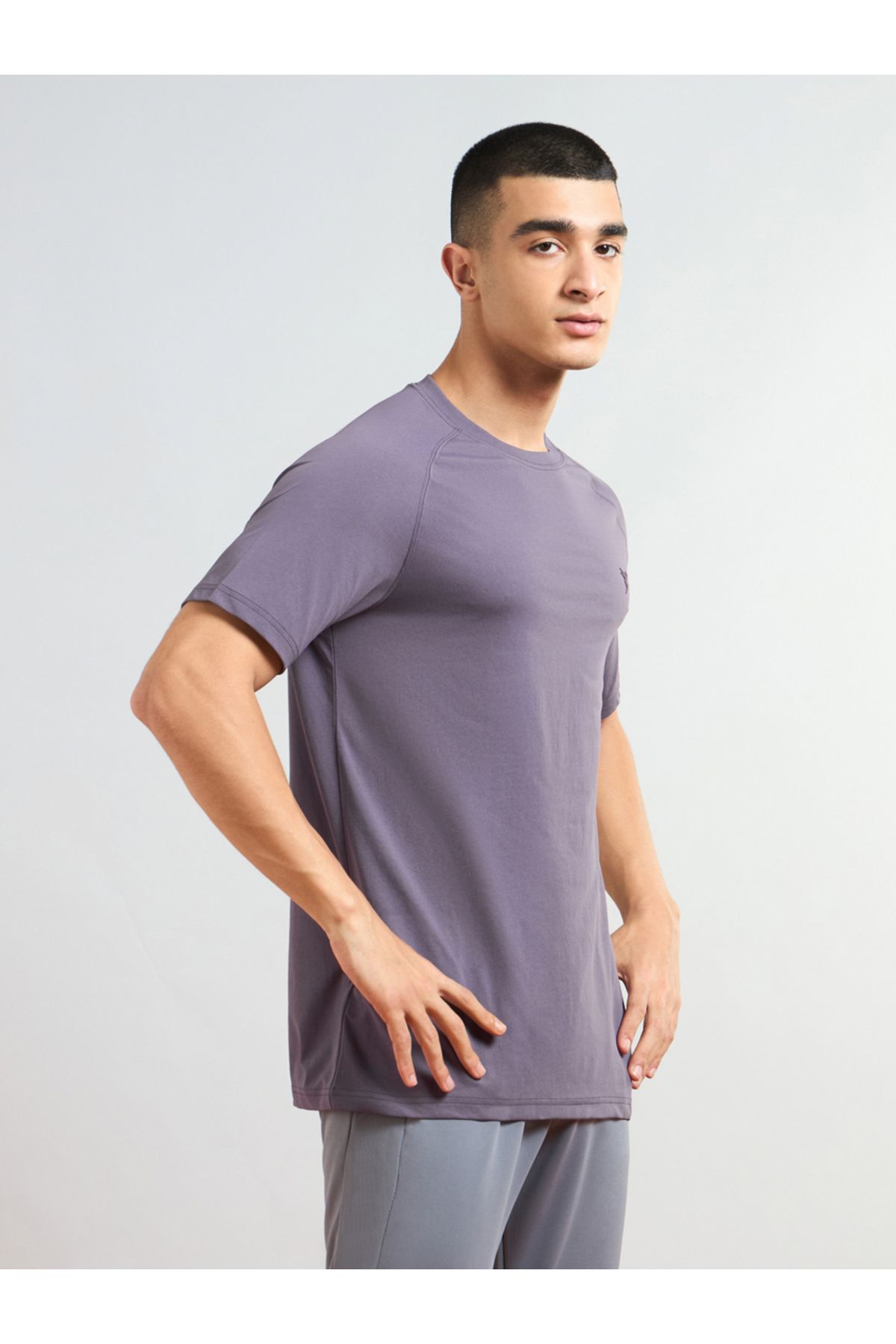 Technosport By Styli-Solid Short Sleeves Regular Fit T-Shirt 3