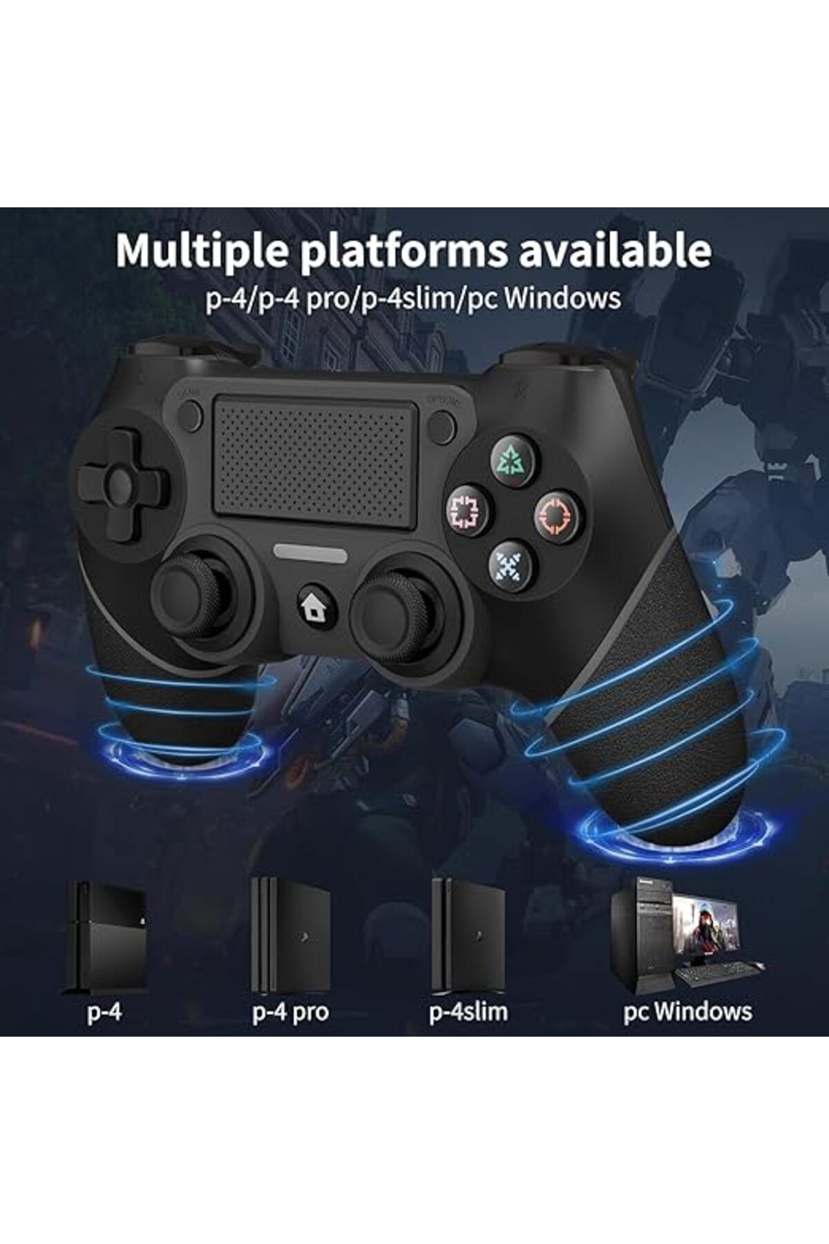 COOYA-Wireless Gamepad Bluetooth Game Controller for Sony Playstation 4 with USB Charging Port 3