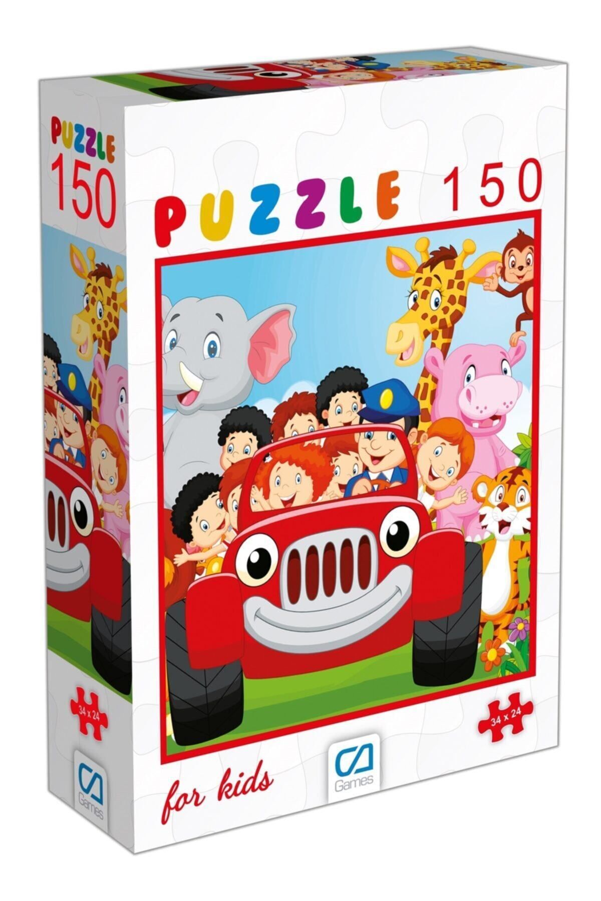 OYUNCAK GEZEGENİ 150 Parça Hayvanlar Çocuk Puzzle 34 X 24 Cm. Yapboz ( Ca-6103 )