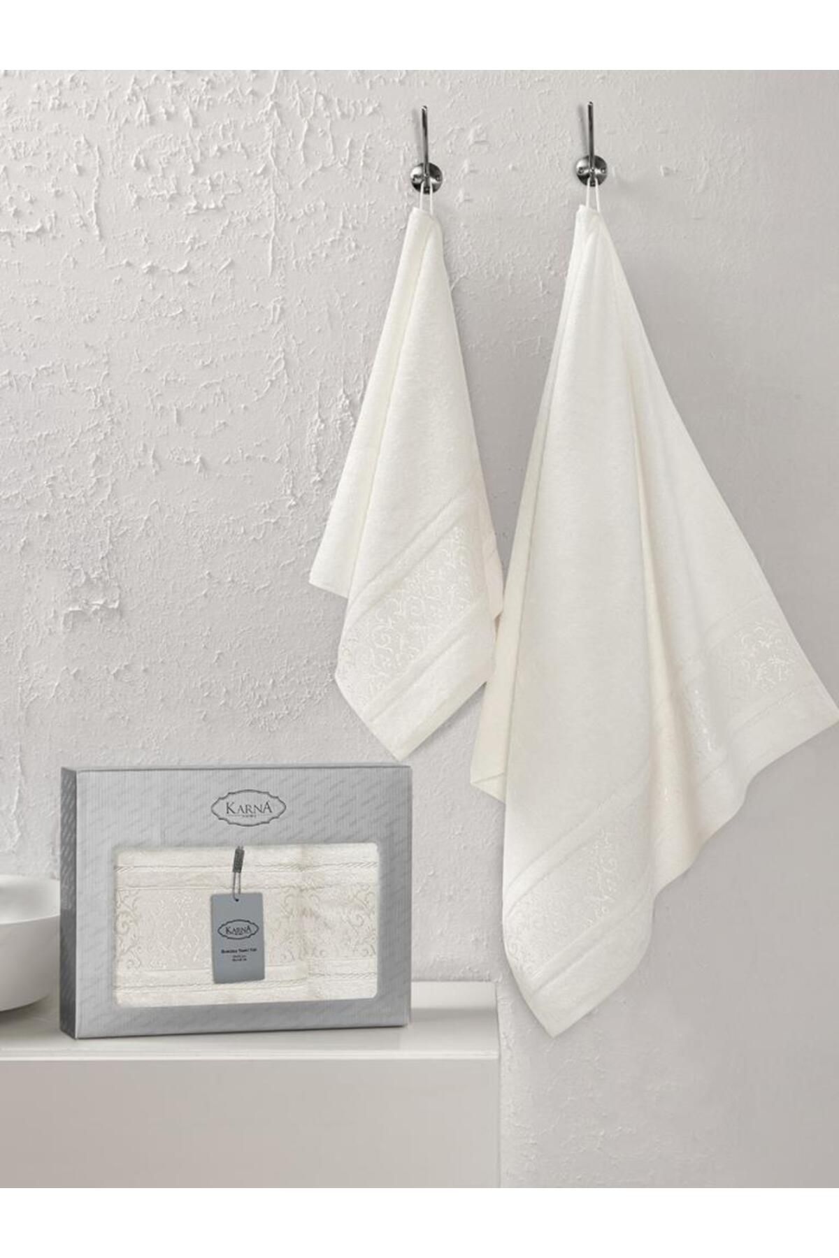 Karna Home Bambu Havlu Takımı Doğal ve Yumuşak Dokulu 50x90