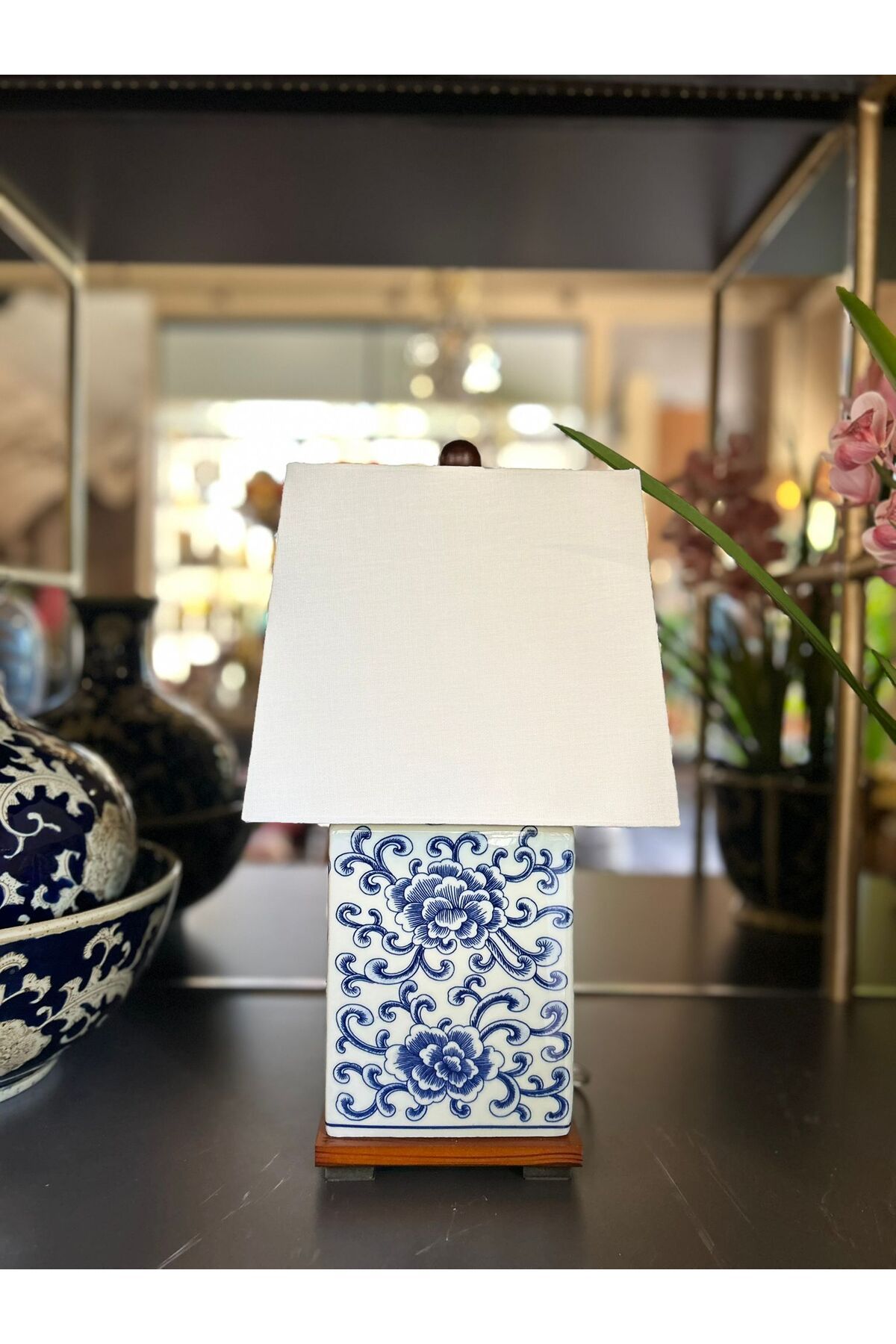 Ralph Lauren Home LAUREN BLUE BLANC DESENLİ ABAJUR