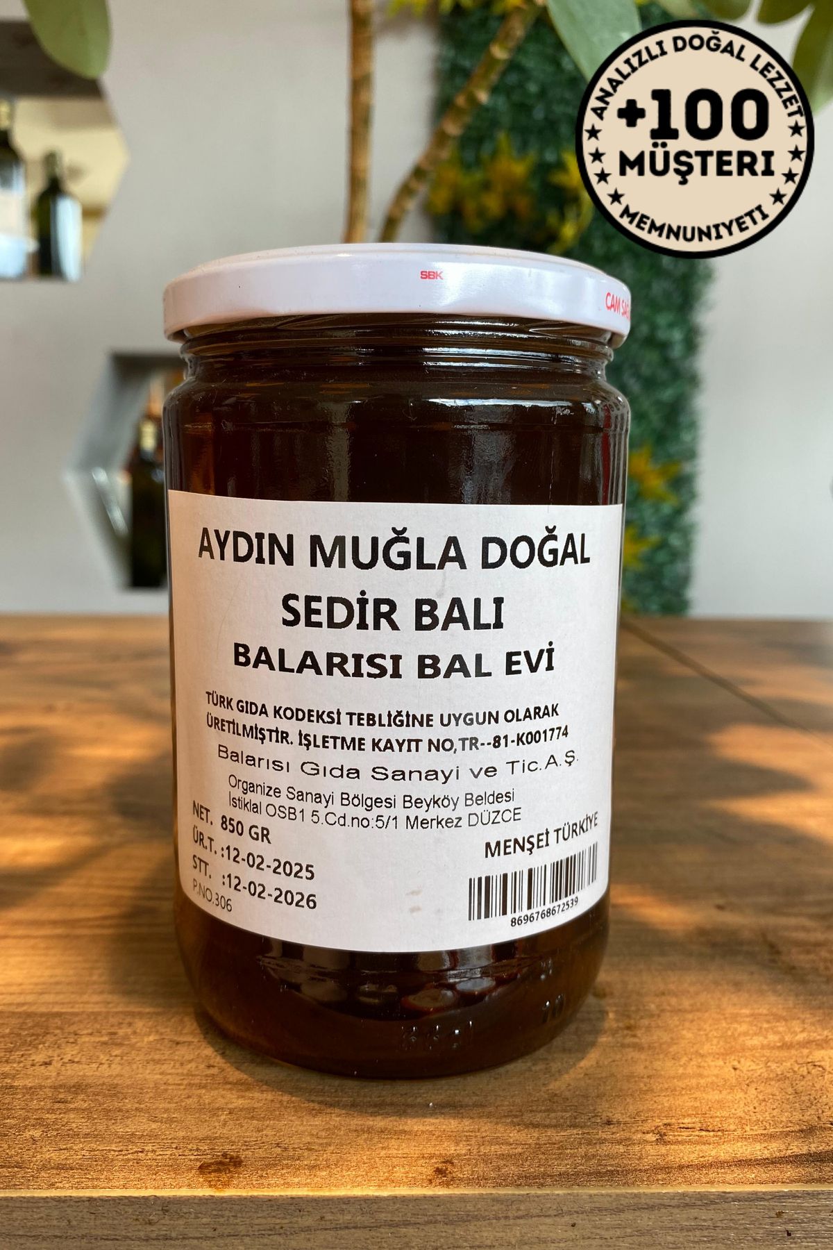 BALARISI Doğal Sedir Balı 850 gr – Katkısız | Yöresel Lezzet |