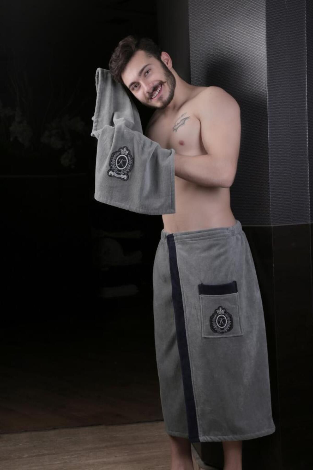 Karna Home Cotton Sauna Erkek Havlu Seti 80x150