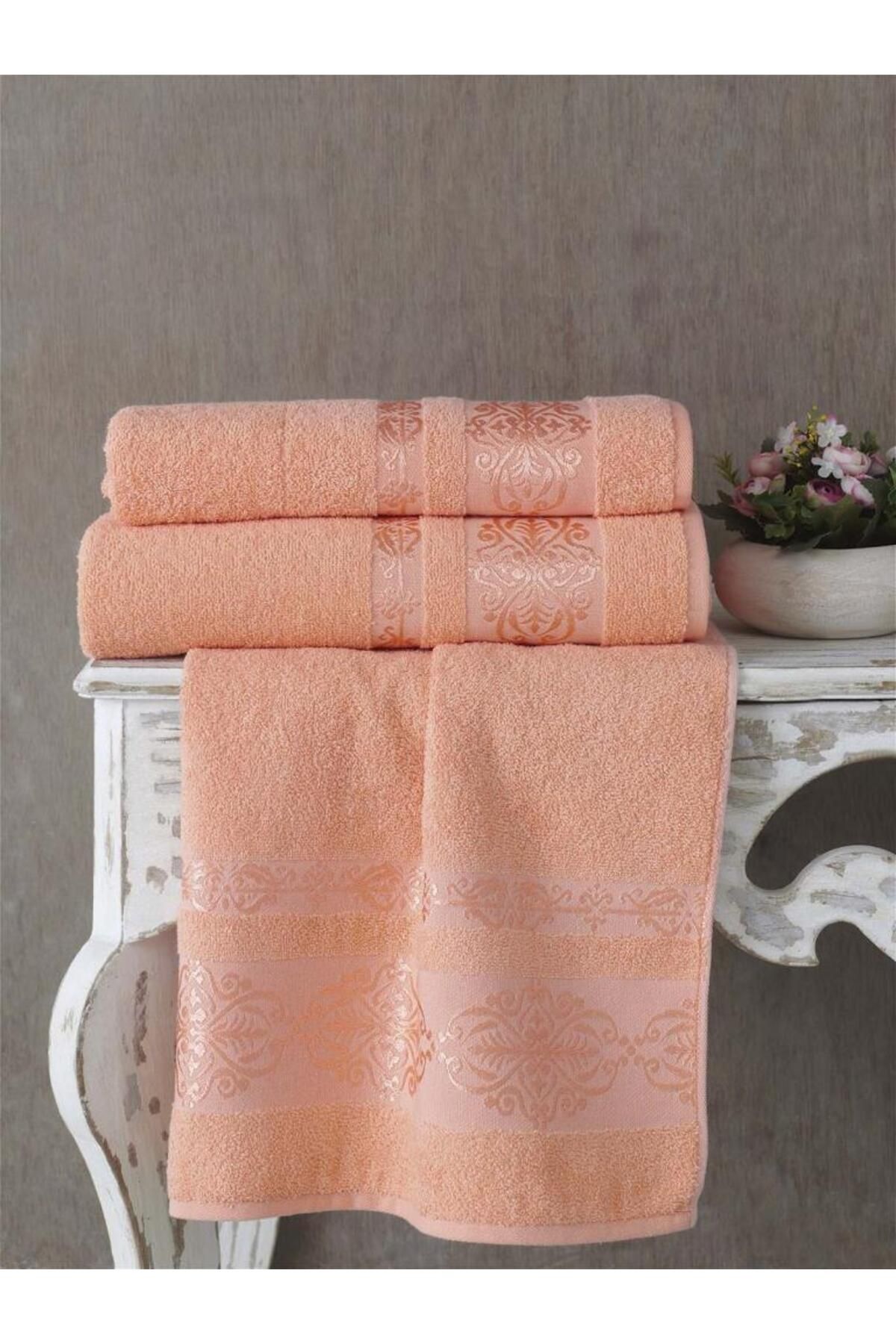 Karna Home Cotton Jakarlı Rebeka Desenli El Havlusu 50x90
