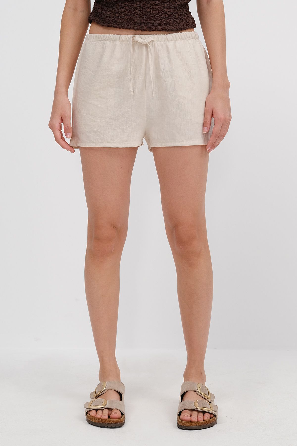 Addax-Elastic Waist Shorts Ş10474 2