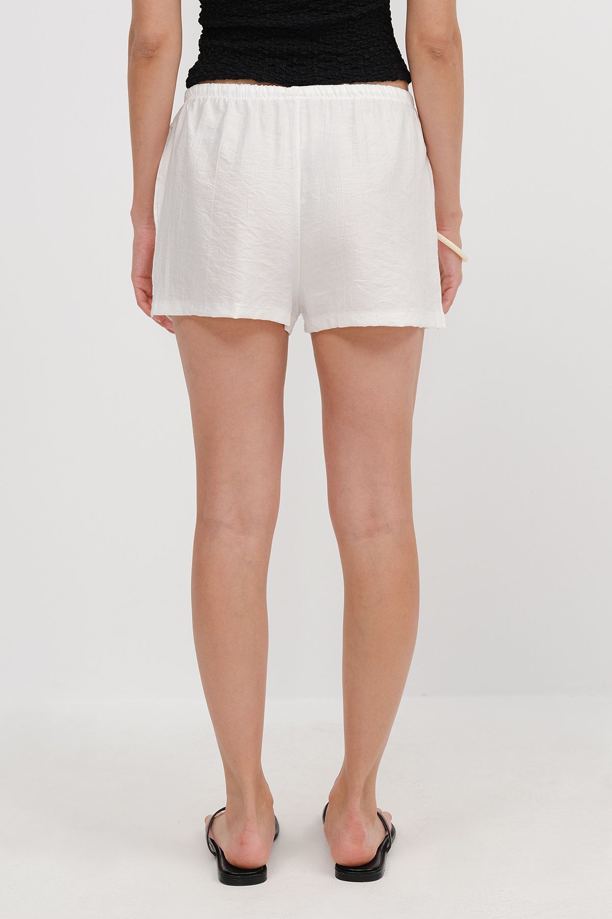 Addax-Elastic Waist Shorts Ş10474 6
