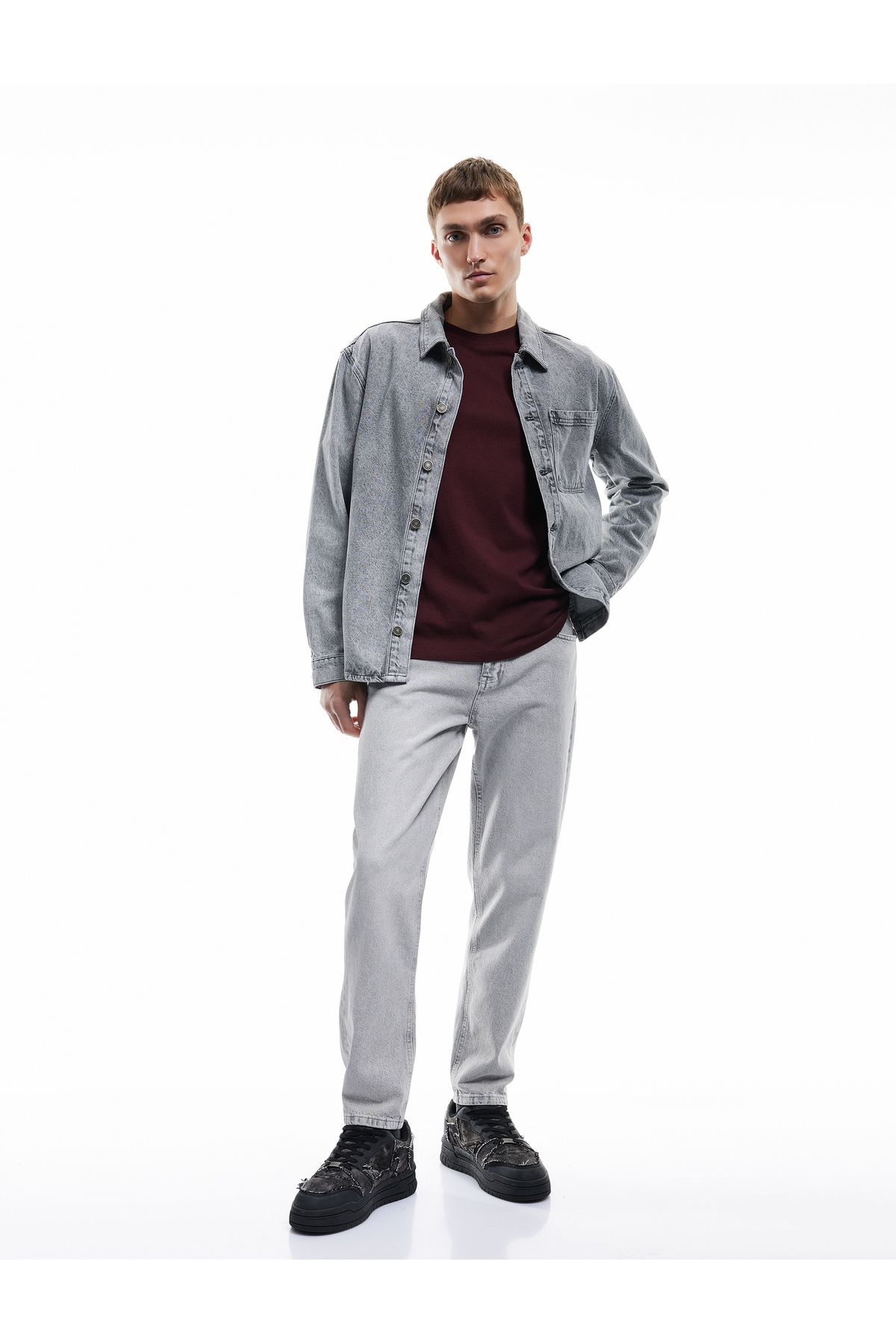 Koton-Cotton Loose Regular Waist Loose Fit Jean Trousers - Steve Jean 1