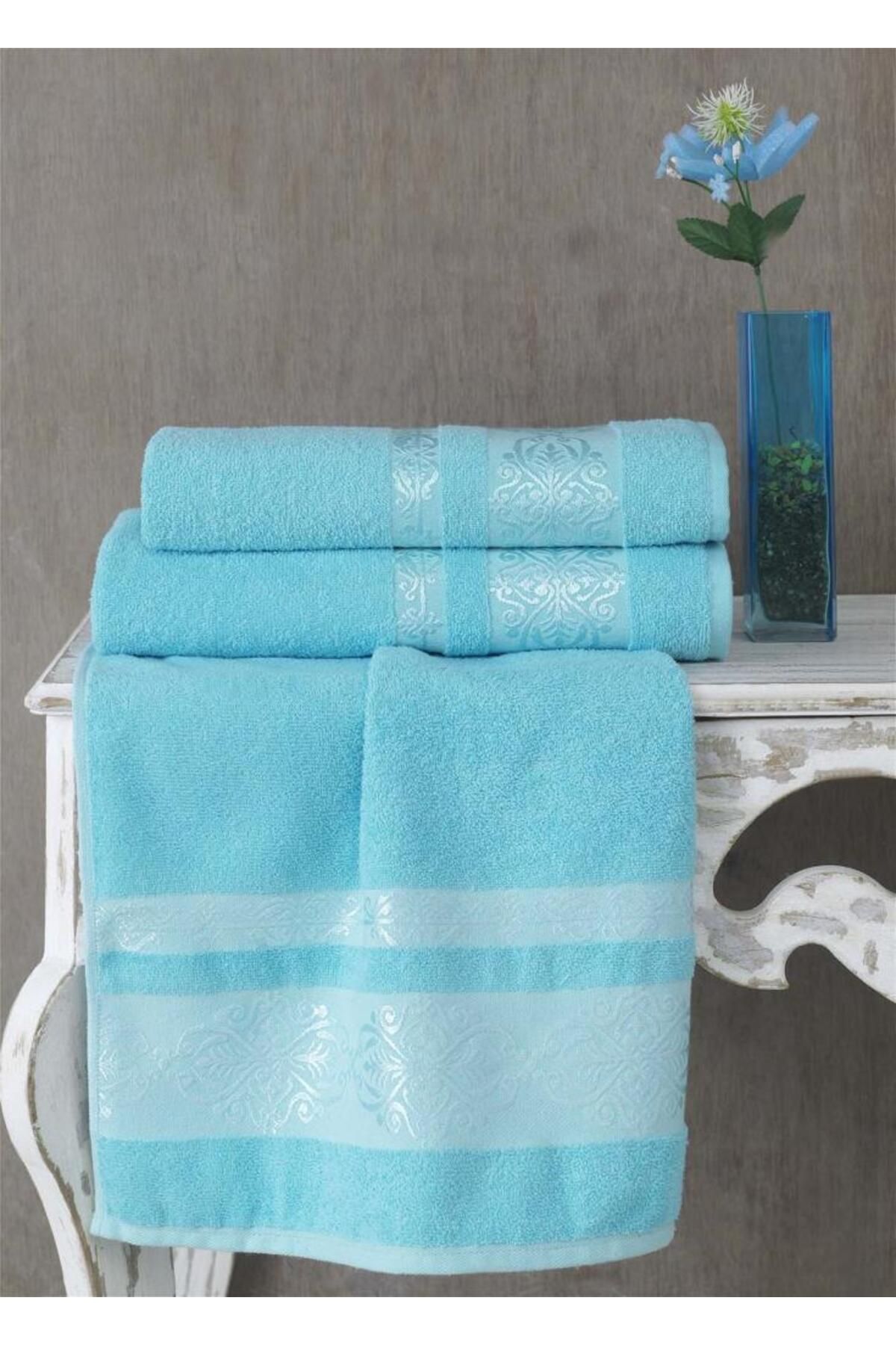Karna Home Cotton Jakarlı Rebeka Desenli El Havlusu 50x90