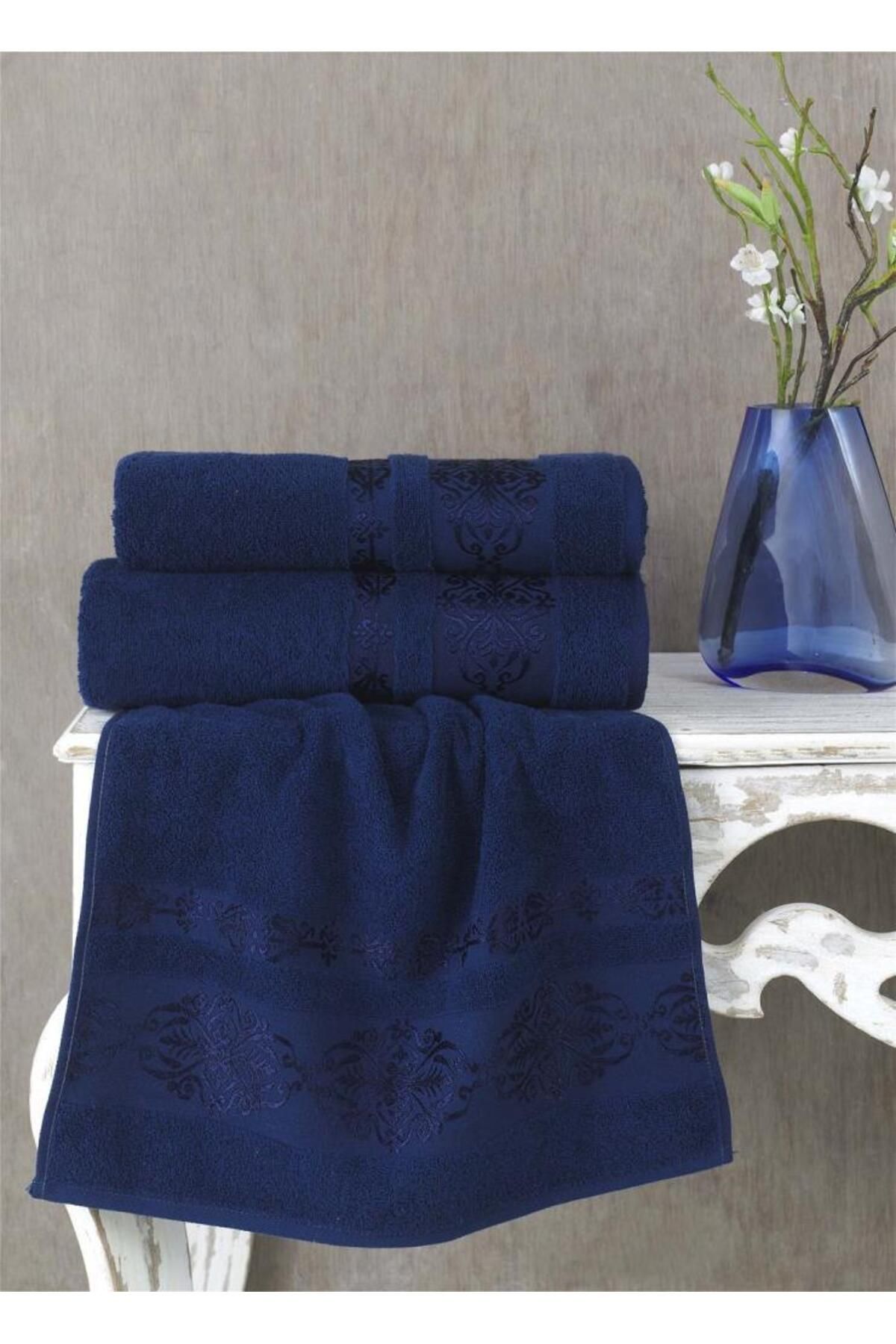 Karna Home Cotton Jakarlı Rebeka Desenli El Havlusu 50x90