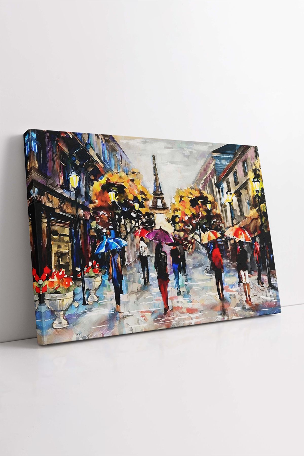 KOSS Dijital Eyfel Kulesi Kanvas Tablo, Paris Manzarası Tablo, Premium Dekor Tablo, Lüks Kanvas Tablo, HD Baskı