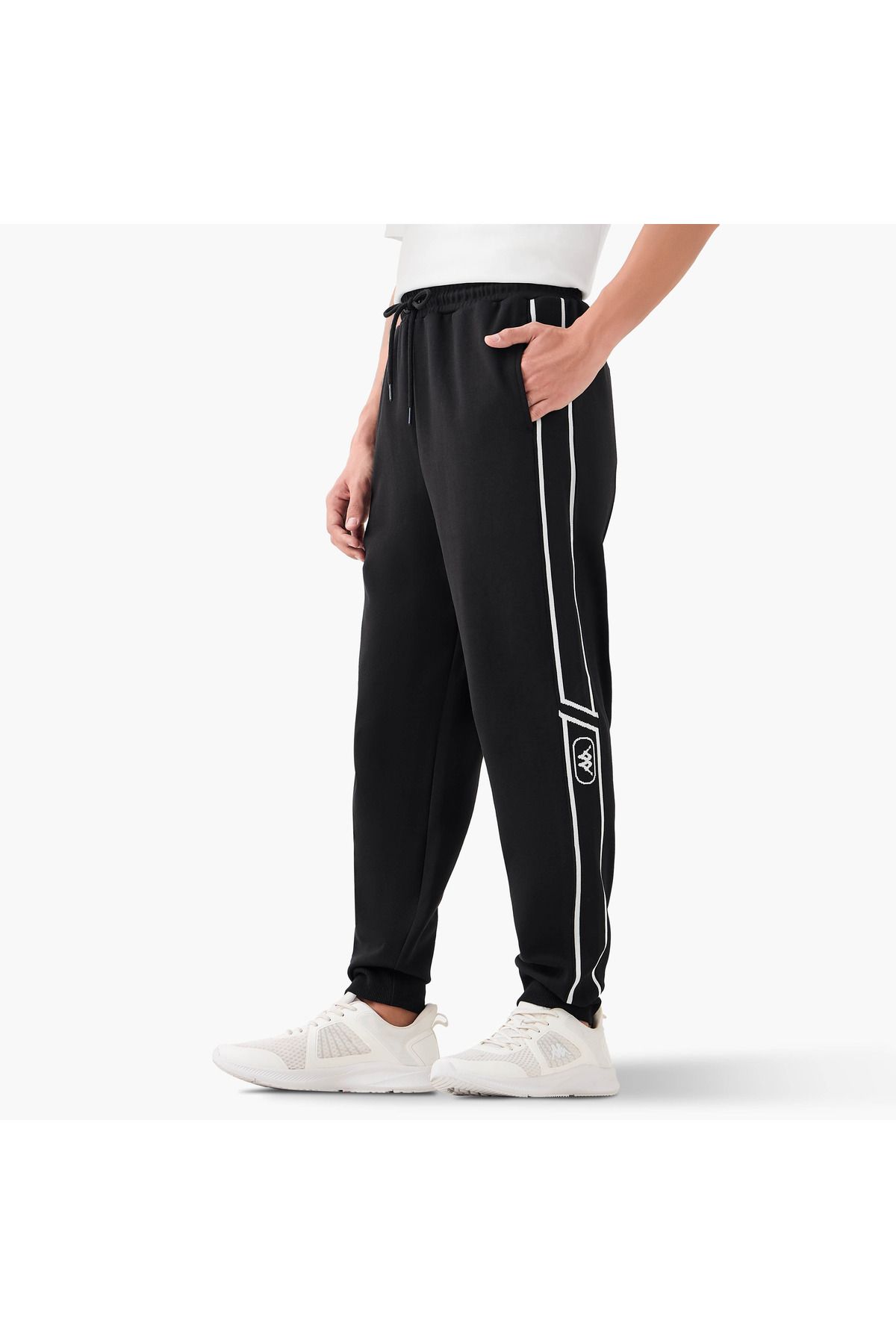 Kappa-Kappa Logo Print Joggers with Drawstring Closure 1