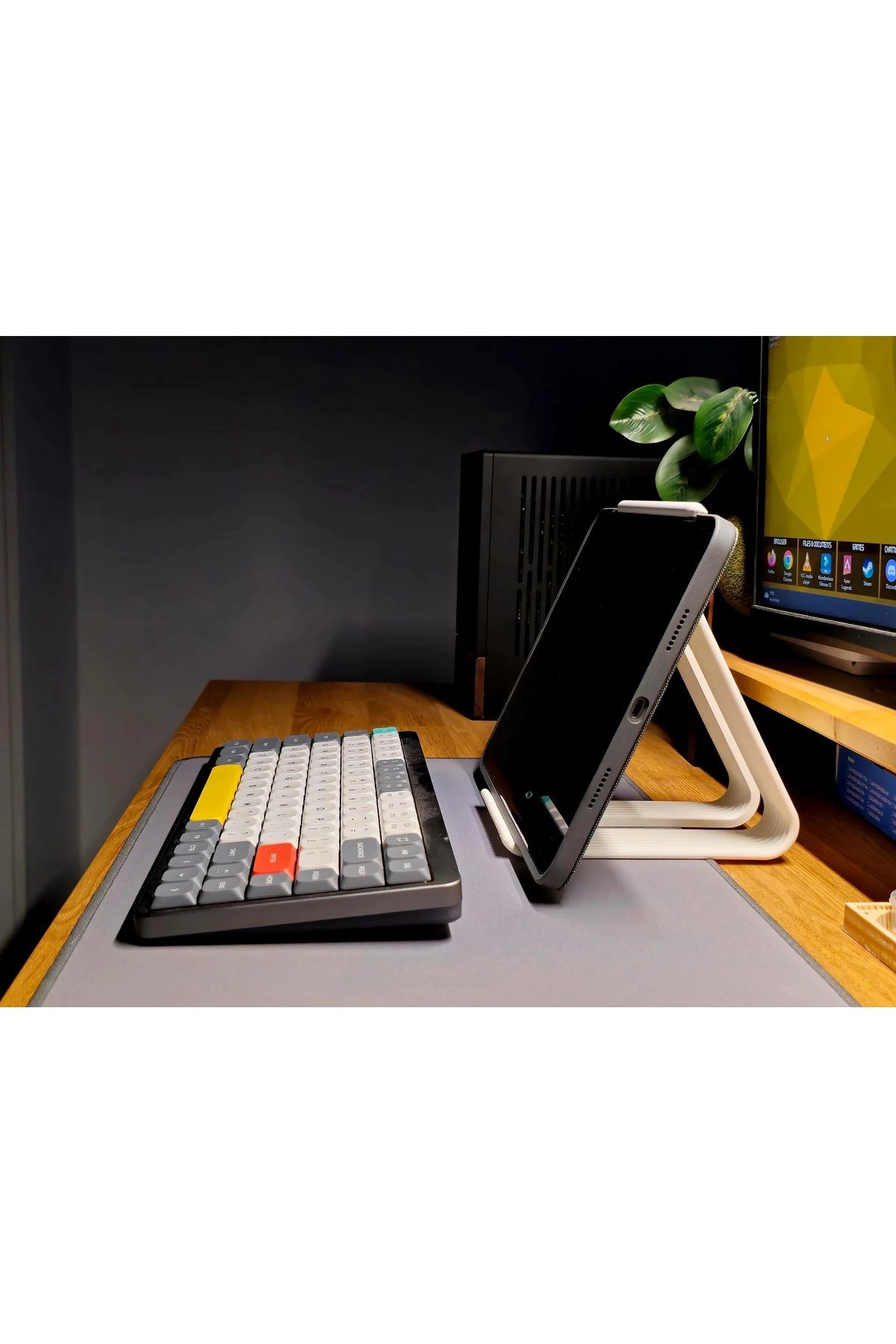 Goplast Premium Dekoratif Tablet Standı, Modern Tablet Standı, 3 Farklı Kullanım Şekli Tablet Tutucu, Masaüstü Stand