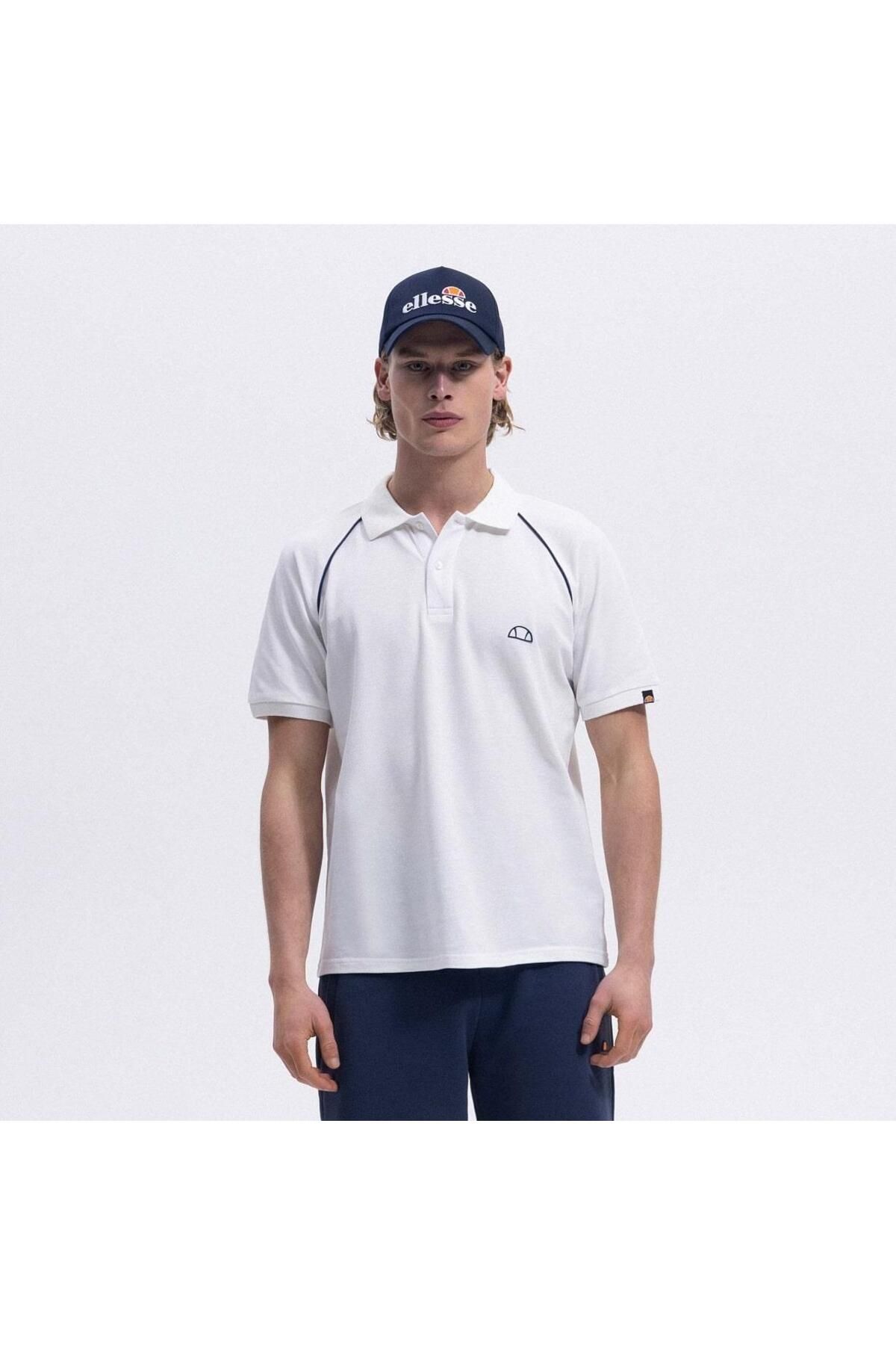 Ellesse EM407-OF Polo Yaka Erkek T-Shirt - Kırık Beyaz