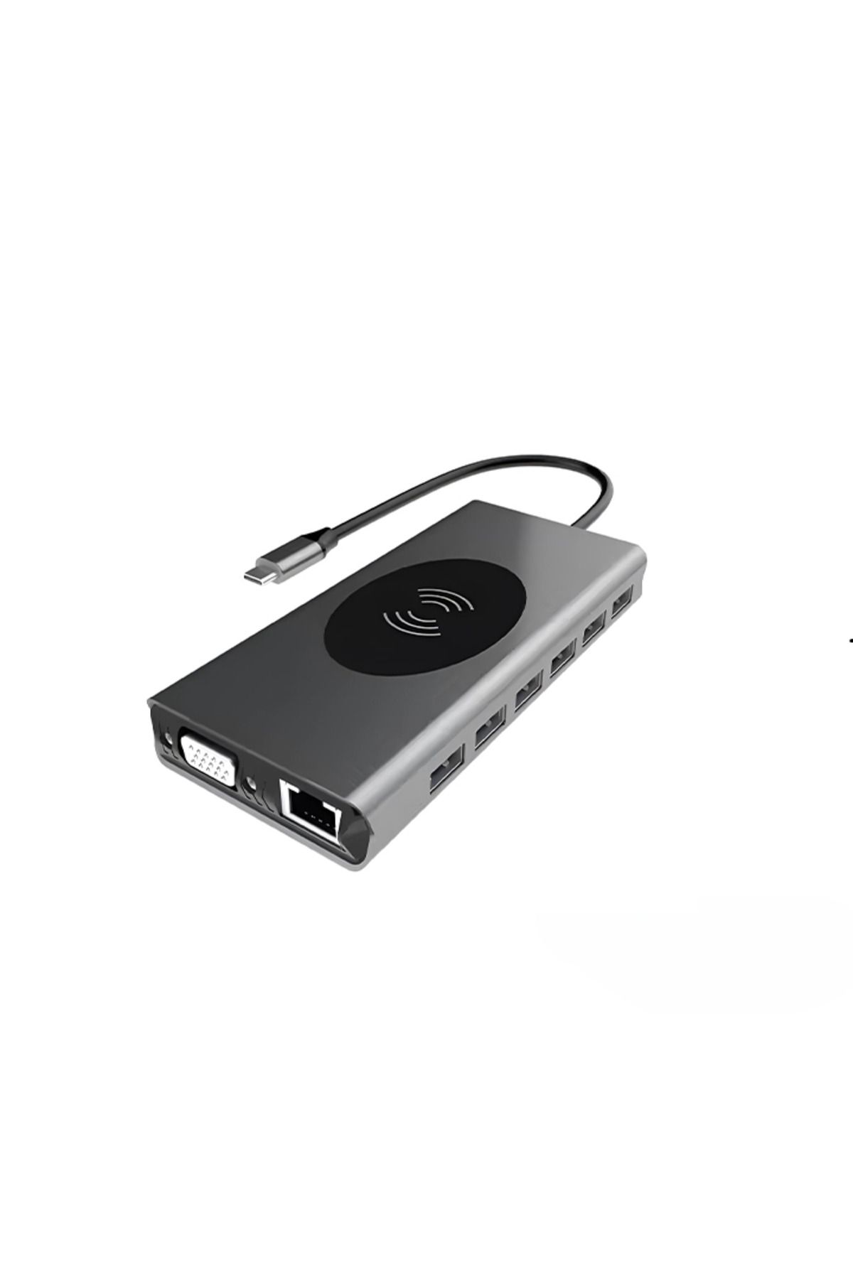 bovinox Type-C Giriş Çevirici 15in1 Kablosuz Şarj USB HDMI PD VGA Ethernet SD/TF Dönüştürücü Çoklayıcı
